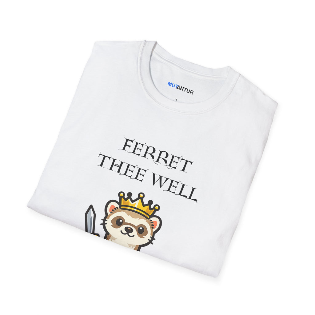 Ferret Thee Well Knight Shirt – Cute Medieval Ferret Graphic Tee, Funny Fantasy Animal T-Shirt Gift - Mutantur Labs LLC