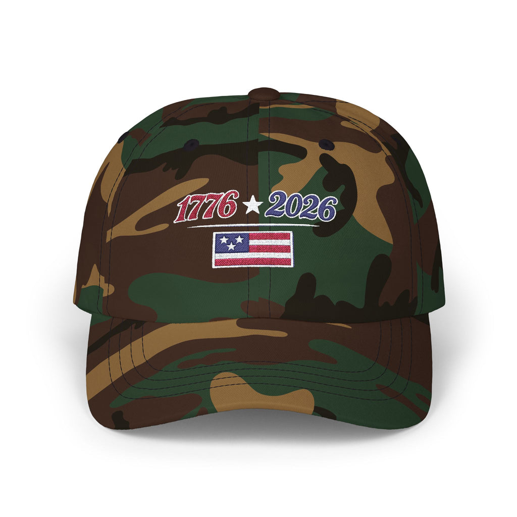 1776 2026 Flag Dad Cap Embroidered Patriotic Birthday Baseball Hat - Mutantur Labs LLC