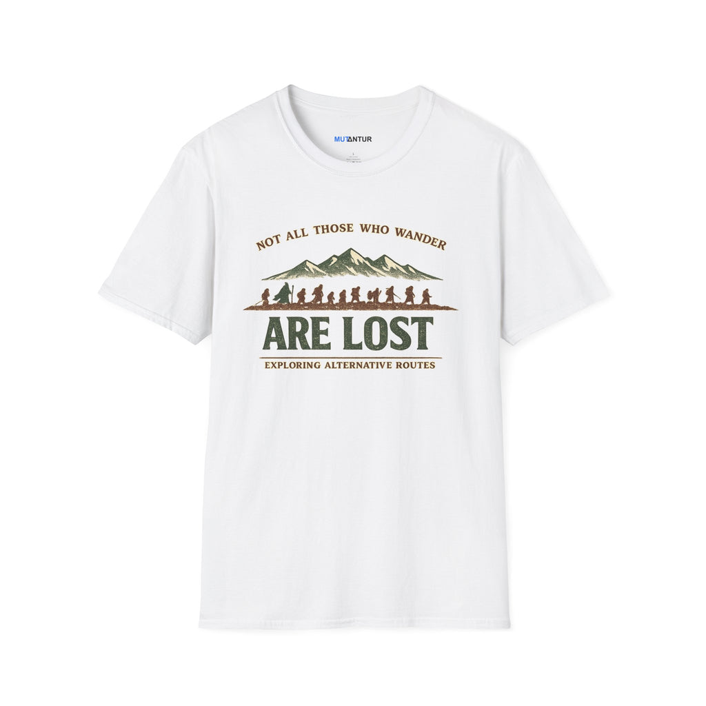 Not All Those Who Wander T-Shirt | Are Lost Exploring Alternative Routes Tee | Vintage Hiking Adventure Shirt