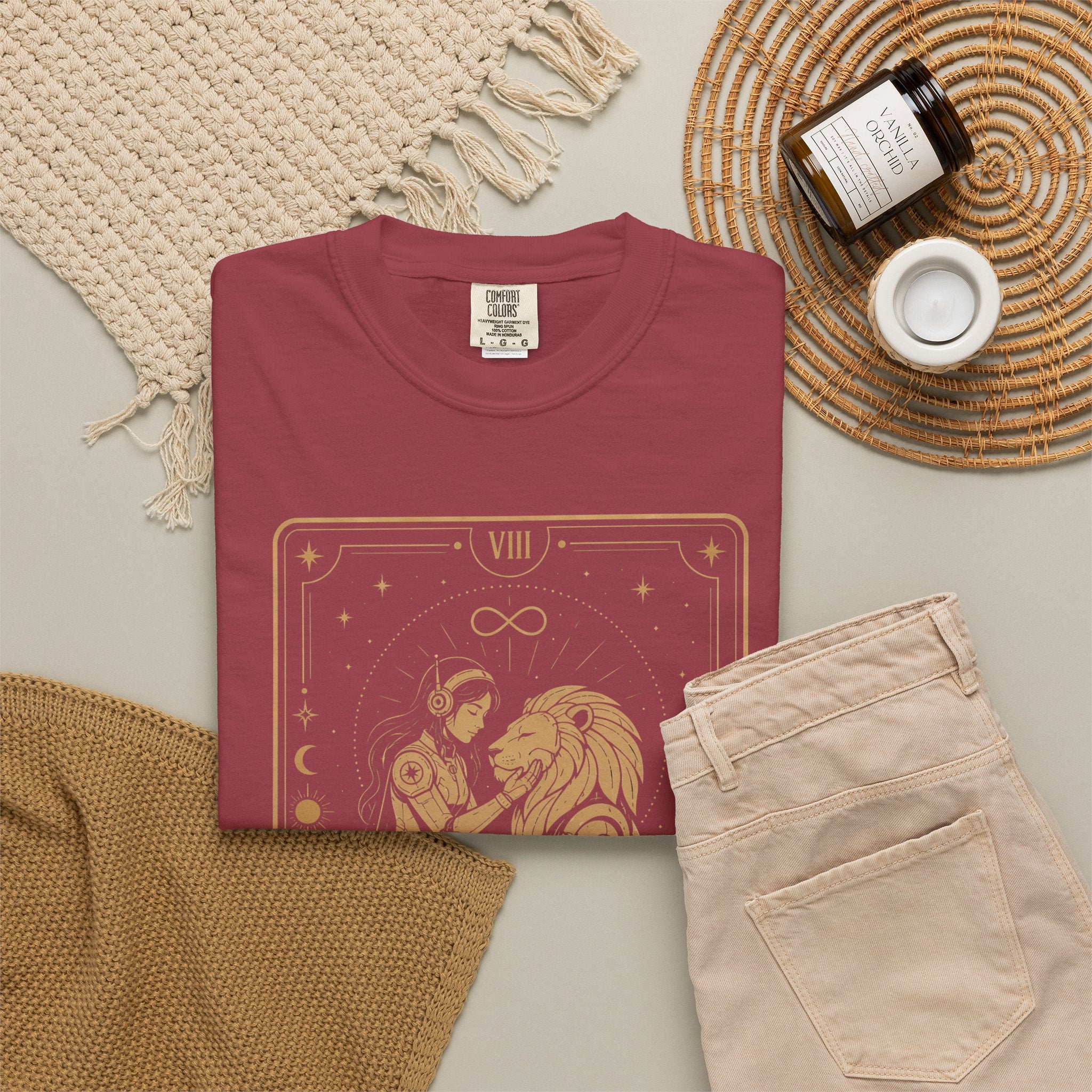 Strength Tarot T-Shirt — Future Arcana Comfort Colors Graphic Tee