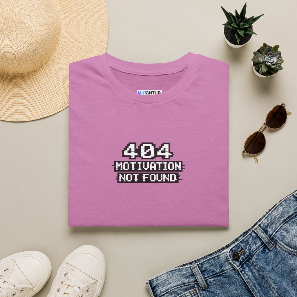 "404 Motivation Not Found" Retro Pixel Graphic Tee
