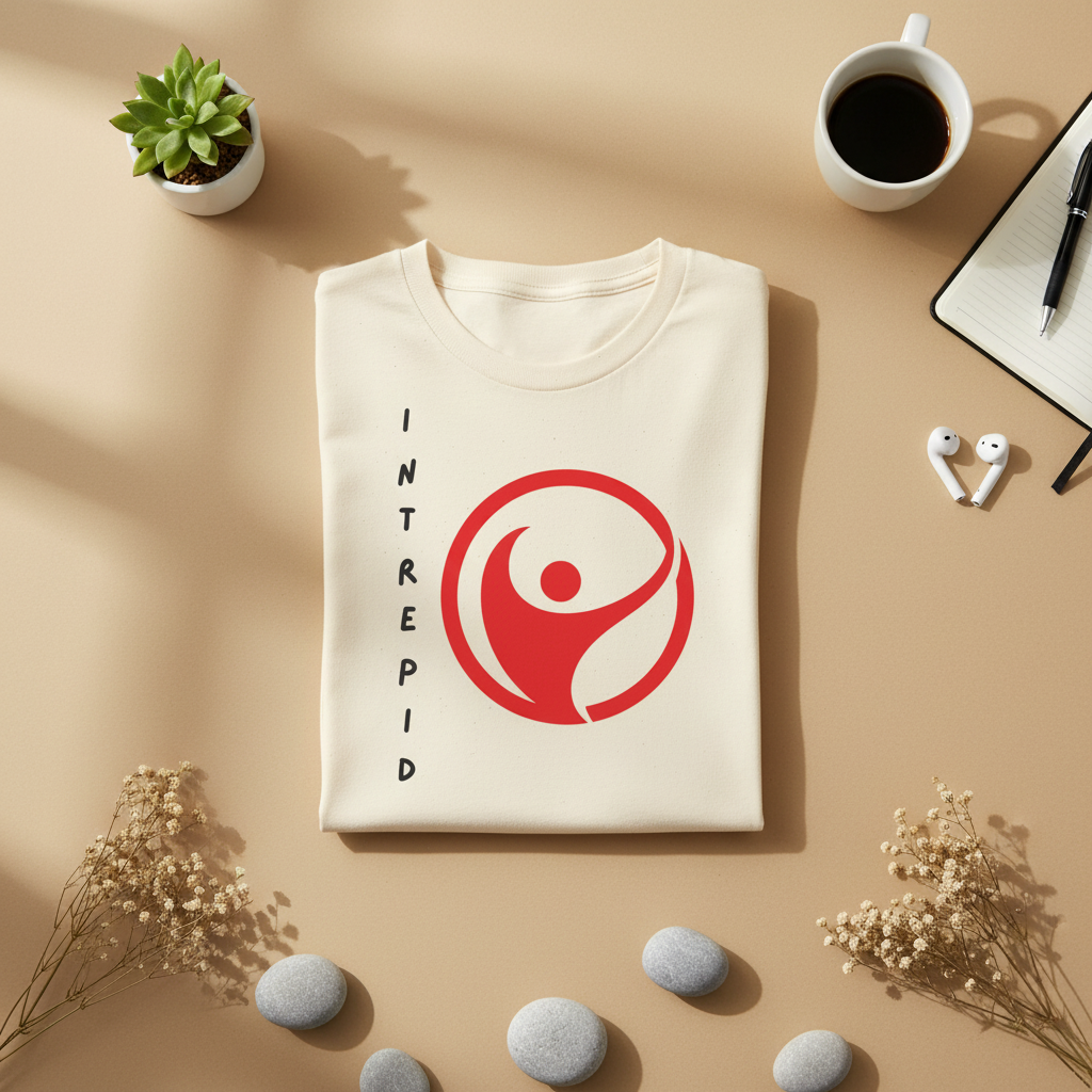 Intrepid Red Human Emblem T-Shirt | Empowerment Graphic Tee - Mutantur Labs LLC