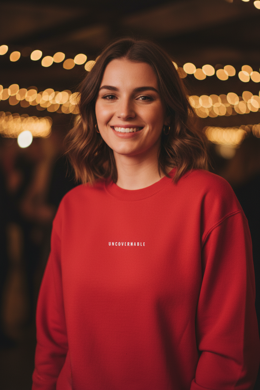 Ungovernable Embroidered Minimal Crewneck Sweatshirt — Statement Pullover - Mutantur Labs LLC