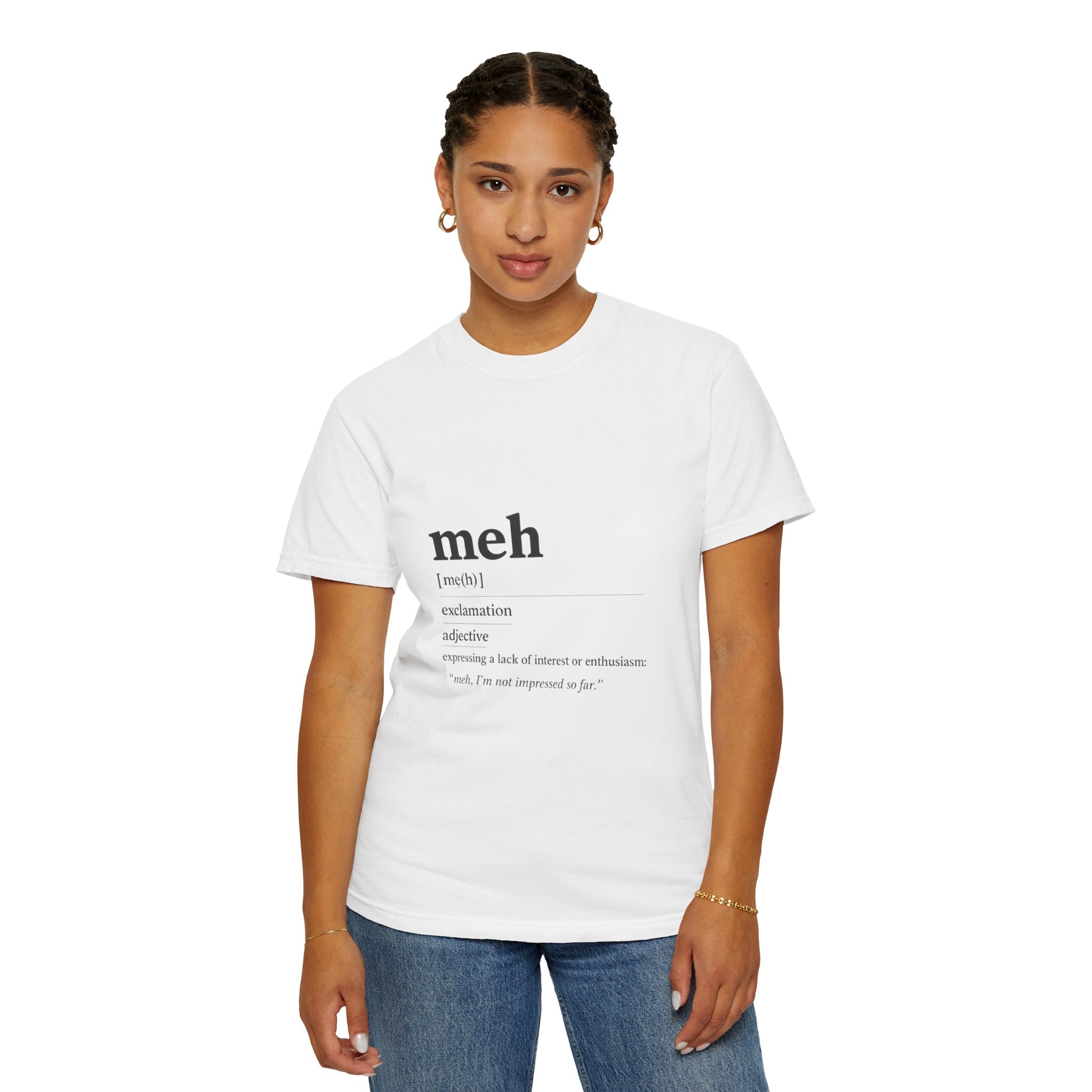 Meh Definition T-Shirt | Funny Minimal Typography Tee - Mutantur Labs LLC