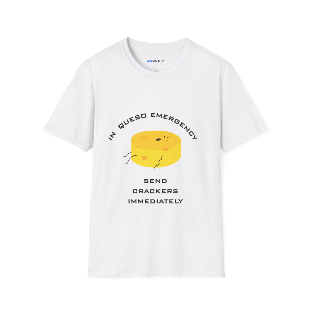 In Queso Emergency T-Shirt | Funny Cheese Pun Graphic Tee - Mutantur Labs LLC