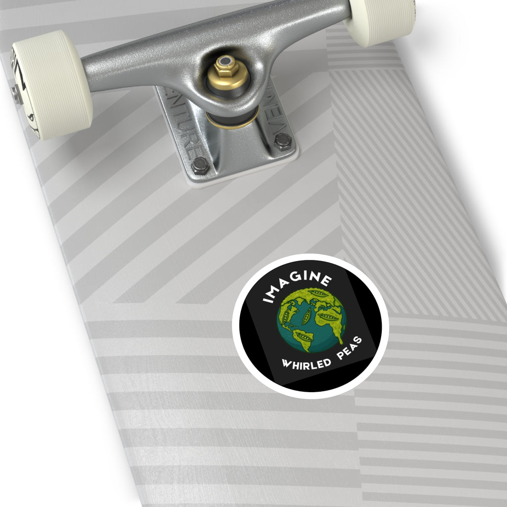 Imagine Whirled Peas Sticker – Playful World Peace Pun Vinyl Decal - Mutantur Labs LLC