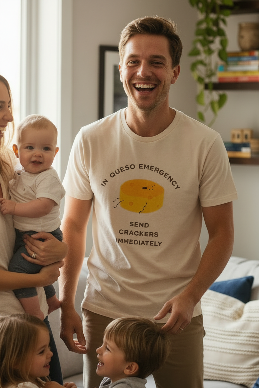 In Queso Emergency T-Shirt | Funny Cheese Pun Graphic Tee