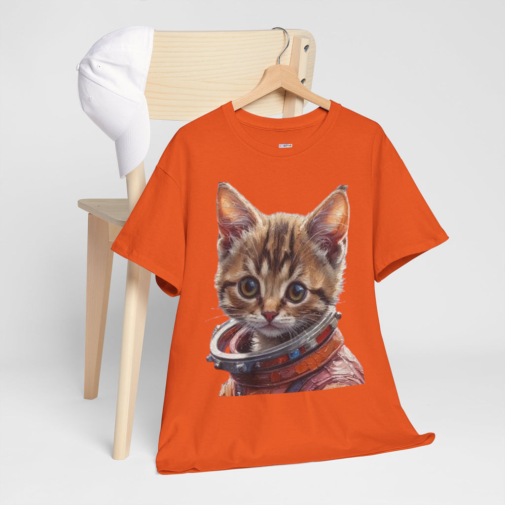 Astronaut Kitty Unisex Heavy Cotton Tee