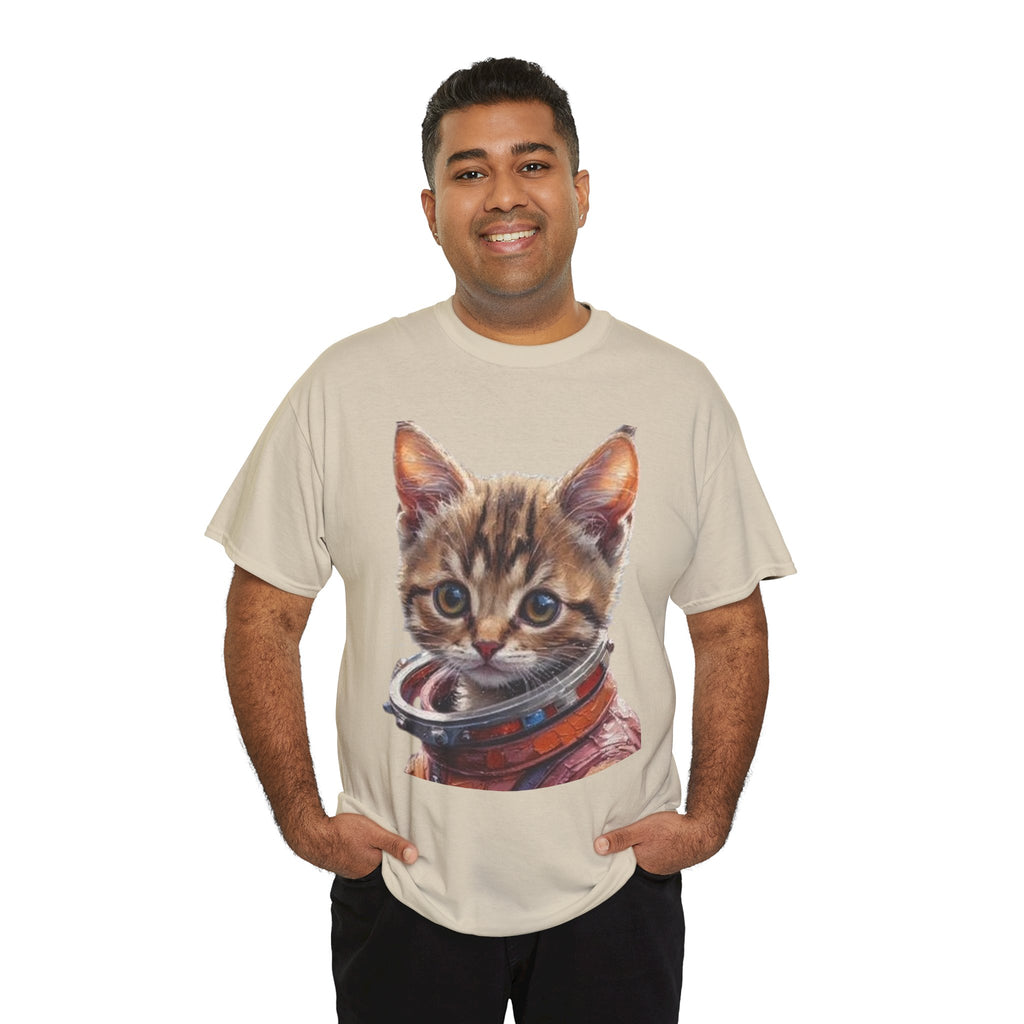Astronaut Kitty Unisex Heavy Cotton Tee