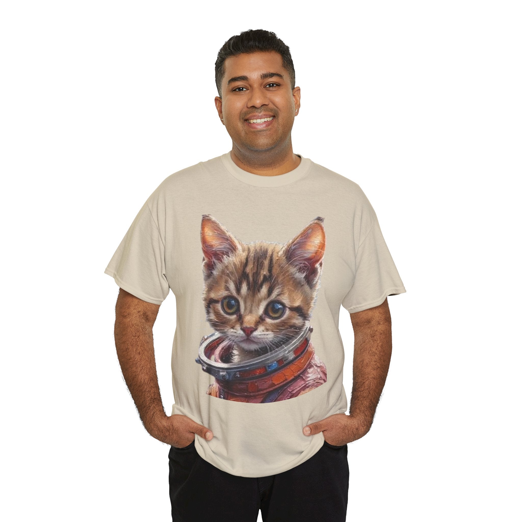 Astronaut Kitty Unisex Heavy Cotton Tee