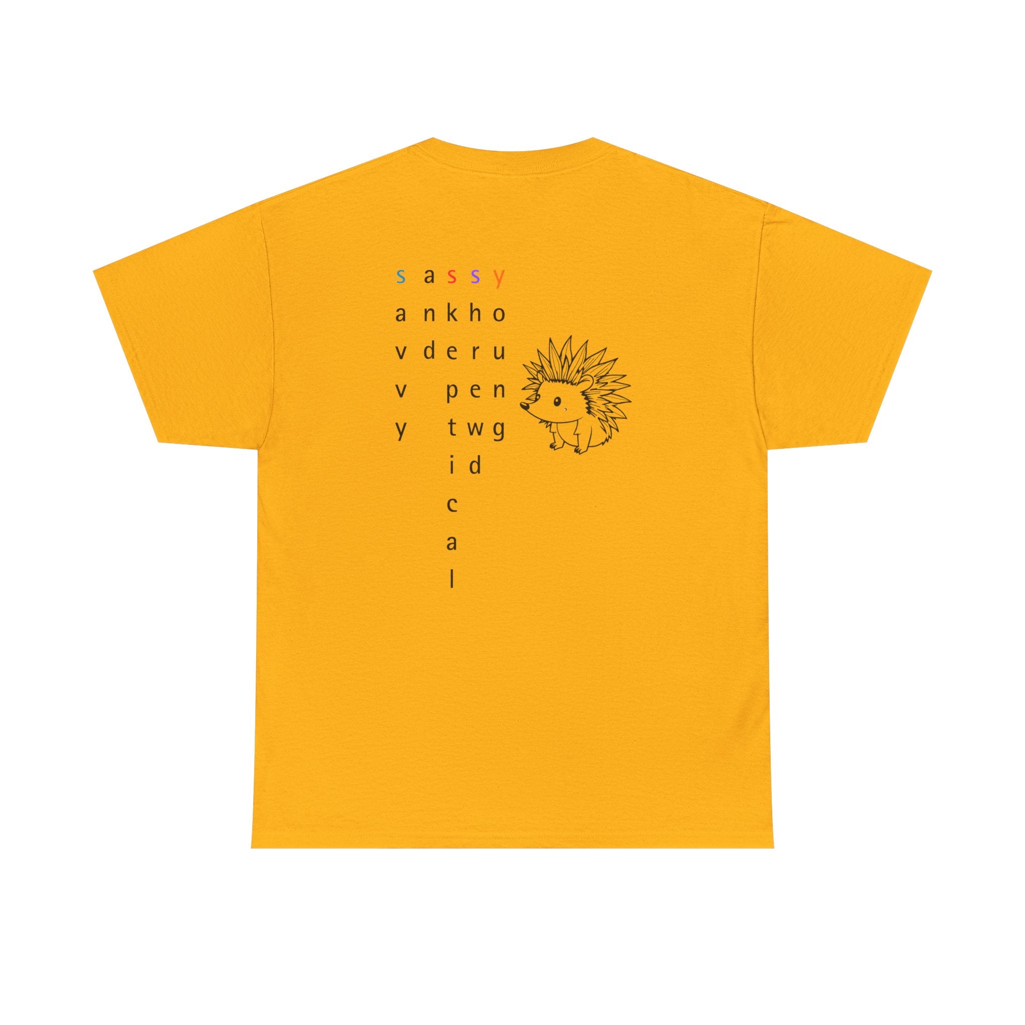 Sassy hedgehog Tee — Minimal Cute Graphic T-Shirt - Mutantur Labs LLC