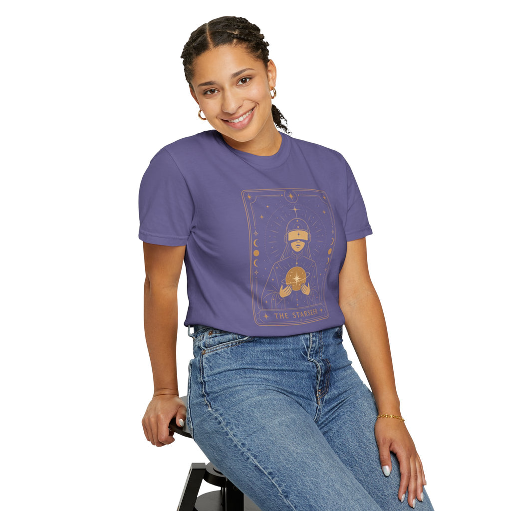 Star Seer Tarot Sci-Fi Graphic Tee – Futuristic T-Shirt Gift for Space Nerds - Mutantur Labs LLC