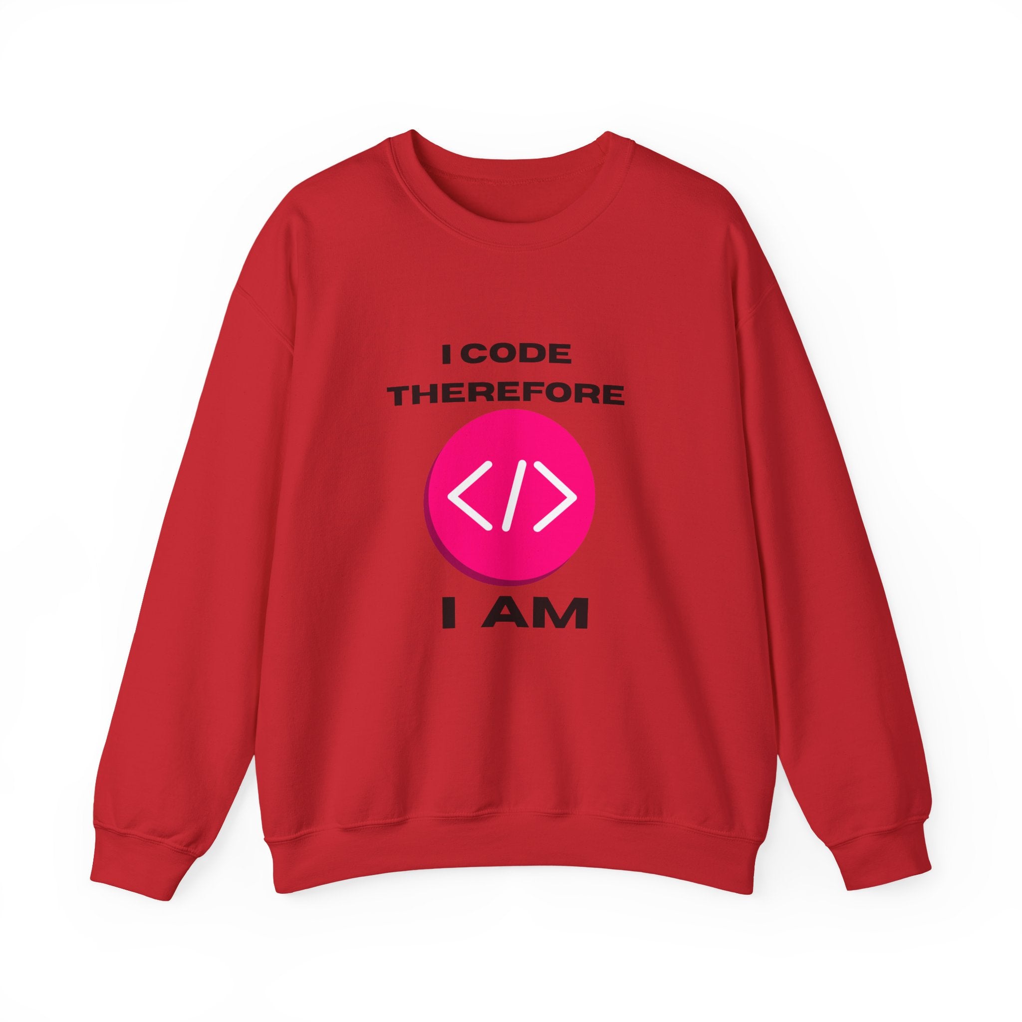 I Code Therefore I Am Sweatshirt | Funny Coding Crewneck - Mutantur Labs LLC