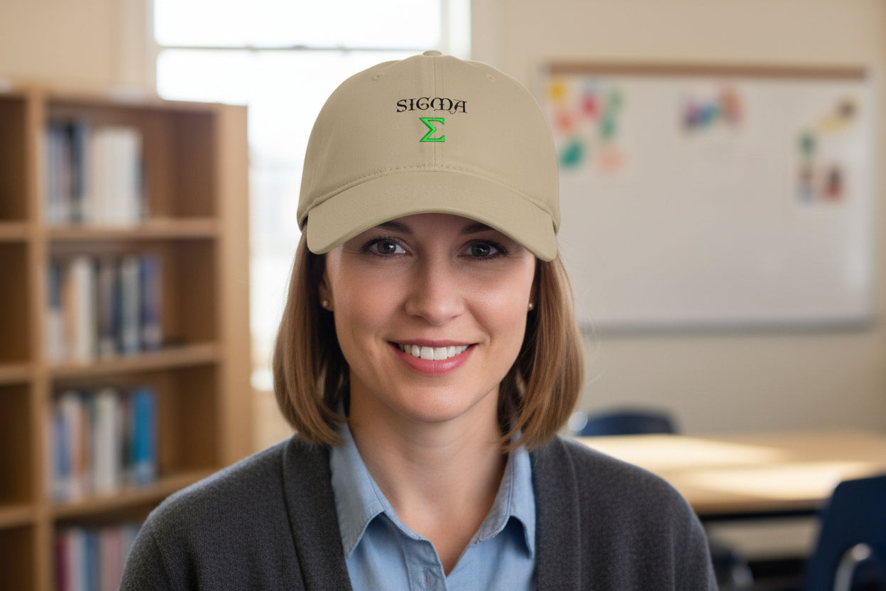 Sigma Baseball Cap – Greek Letter Σ Low-Profile Hat - Mutantur Labs LLC