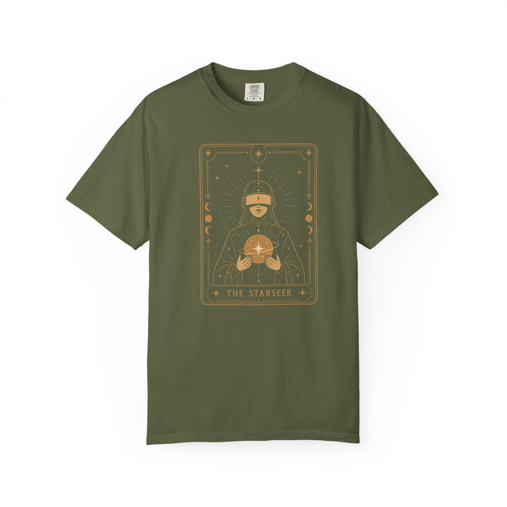 Star Seer Tarot Sci-Fi Graphic Tee – Futuristic T-Shirt Gift for Space Nerds - Mutantur Labs LLC
