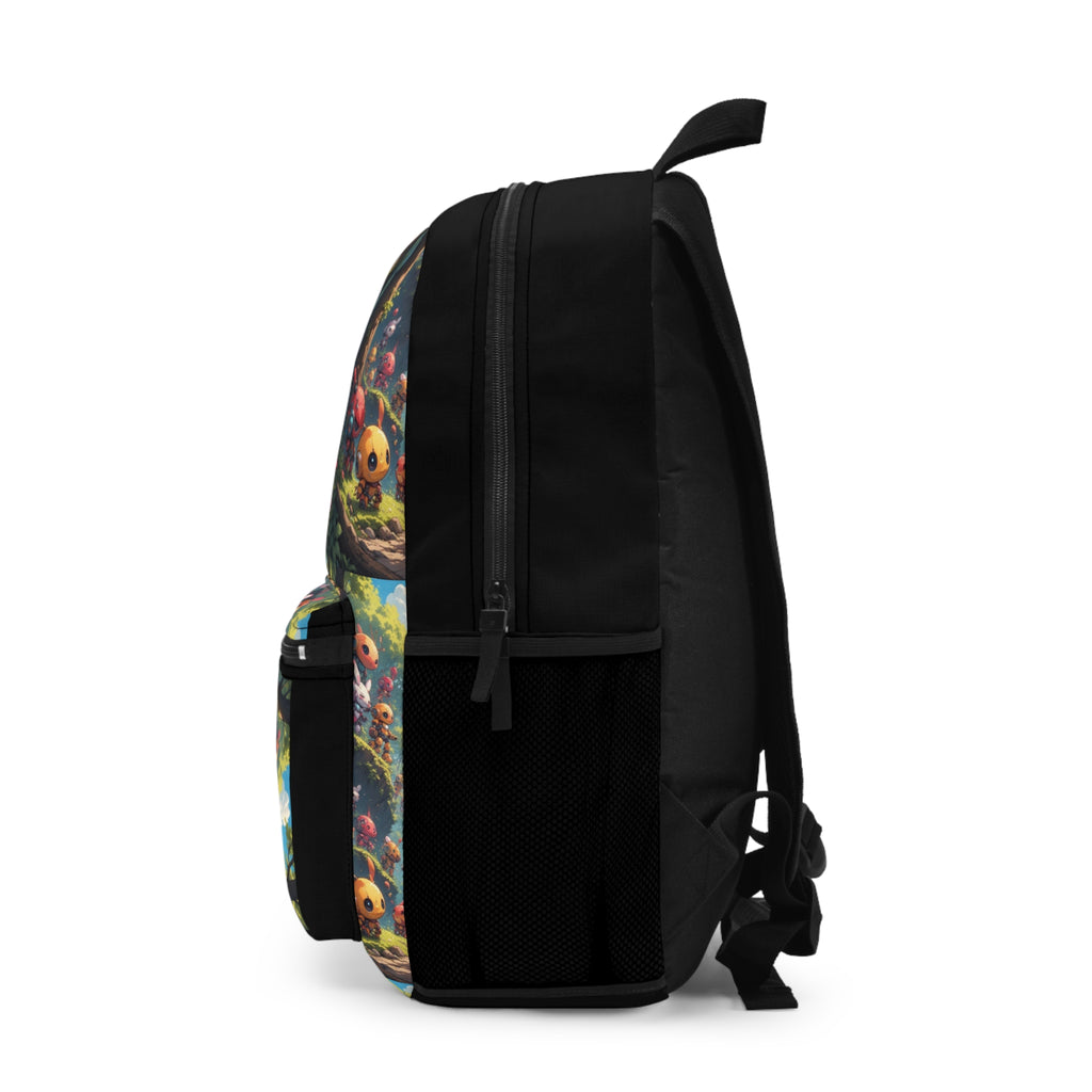 Happy Robot Backpack | Cute Woodland Scene - Mutantur Labs LLC