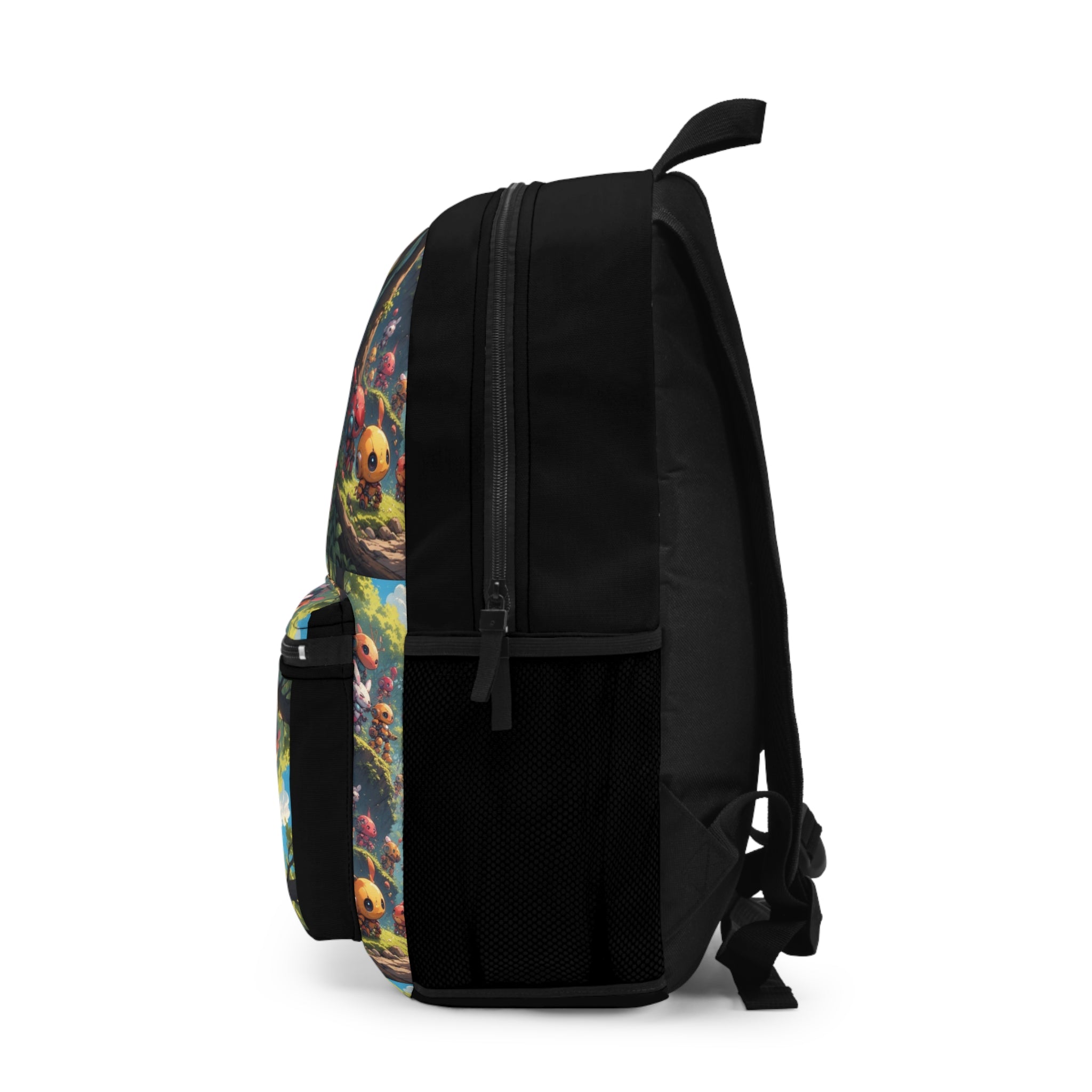 Happy Robot Backpack | Cute Woodland Scene - Mutantur Labs LLC