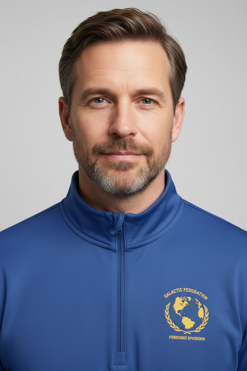 Galactic Federation Unisex Quarter-Zip Pullover - Comfortable, Stylish Outerwear for Outdoor Adventures - Mutantur Labs LLC