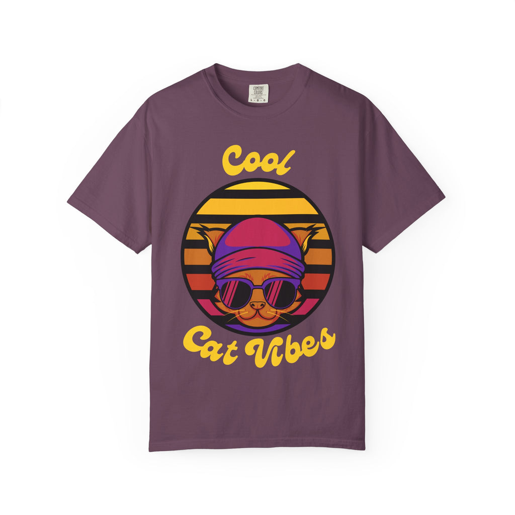 Cool Cat Vibes T-Shirt | Comfort Colors Funny Cat Tee - Mutantur Labs LLC