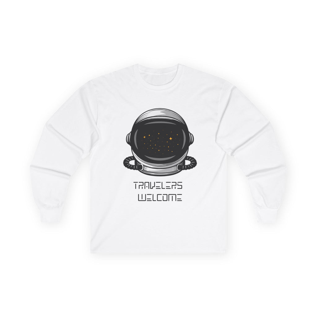 Travelers Welcome Shirt | Astronaut Long Sleeve Tee - Mutantur Labs LLC