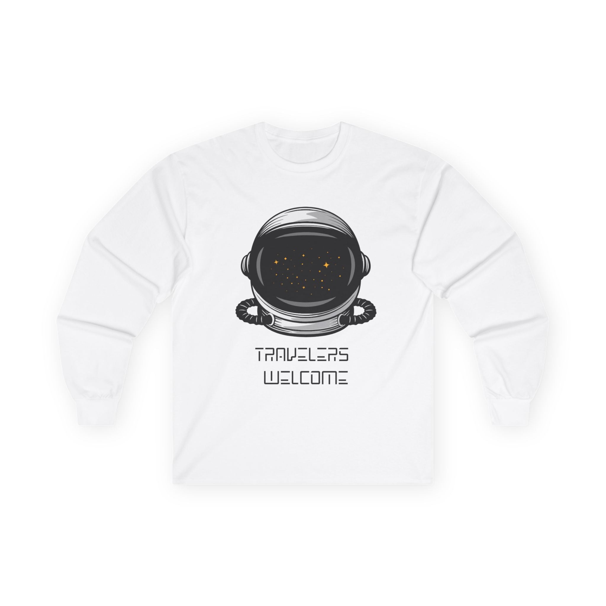 Travelers Welcome Shirt | Astronaut Long Sleeve Tee - Mutantur Labs LLC