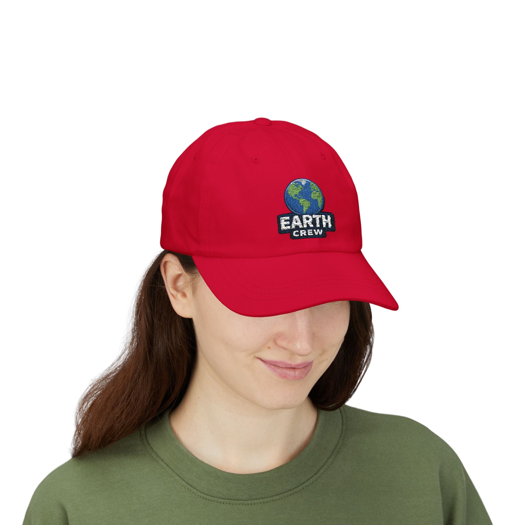 Earth Crew Dad Cap – Embroidered Globe Baseball Hat - Mutantur Labs LLC