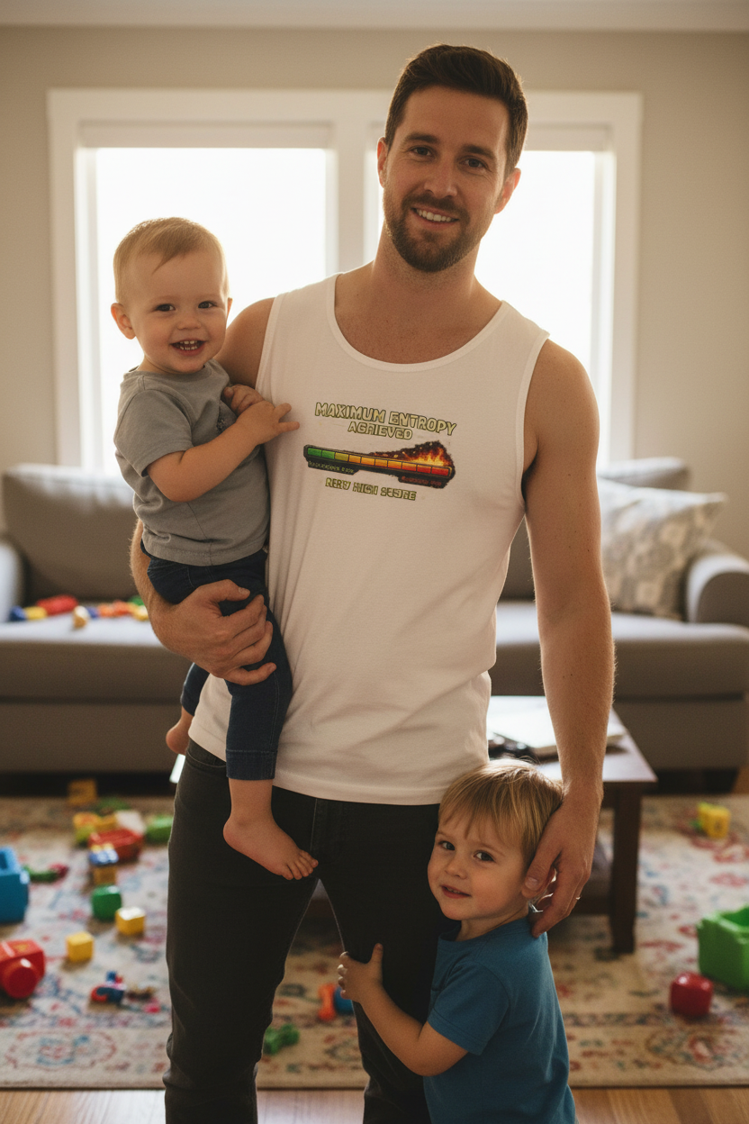 Maximum Entropy Achieved Muscle Tank — Funny Gamer Science Tank Top