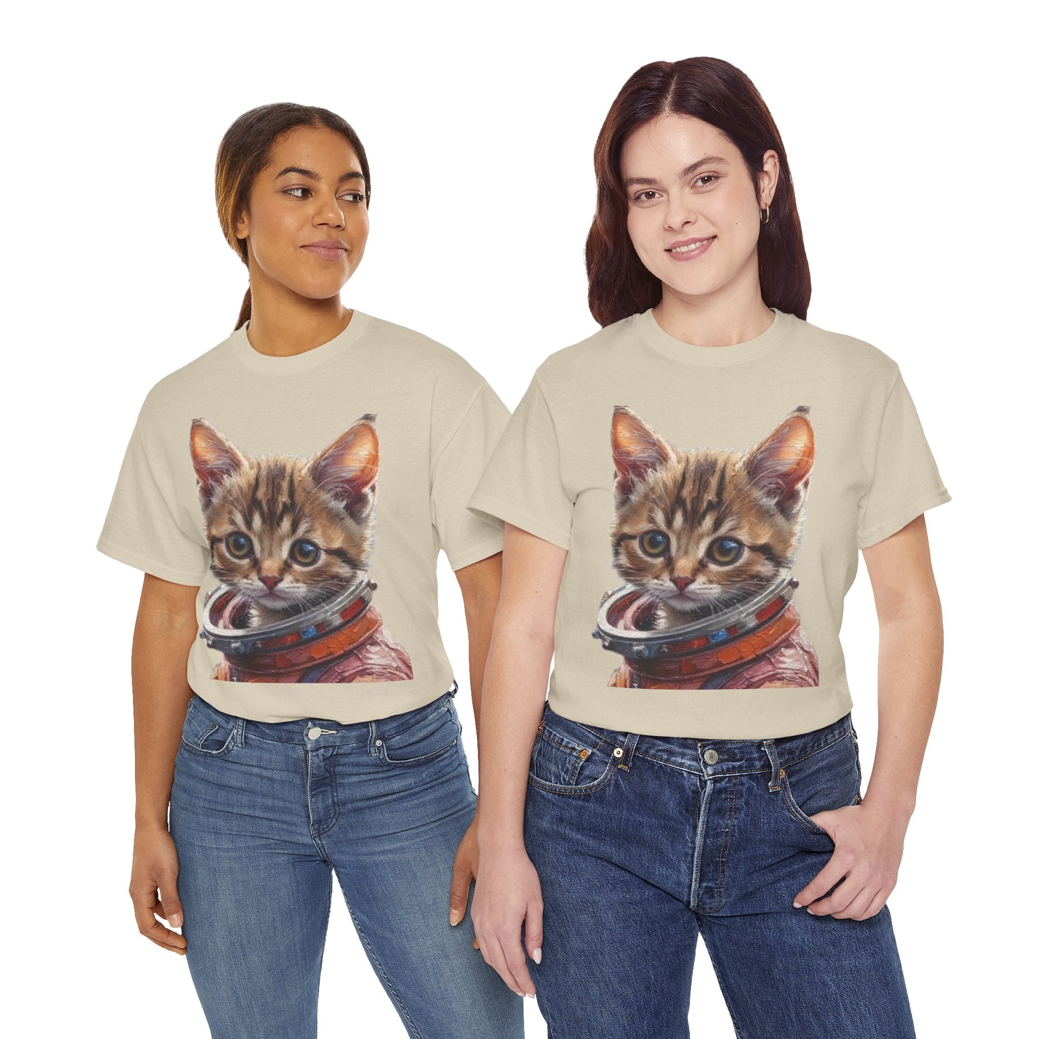 Astronaut Kitty Unisex Heavy Cotton Tee