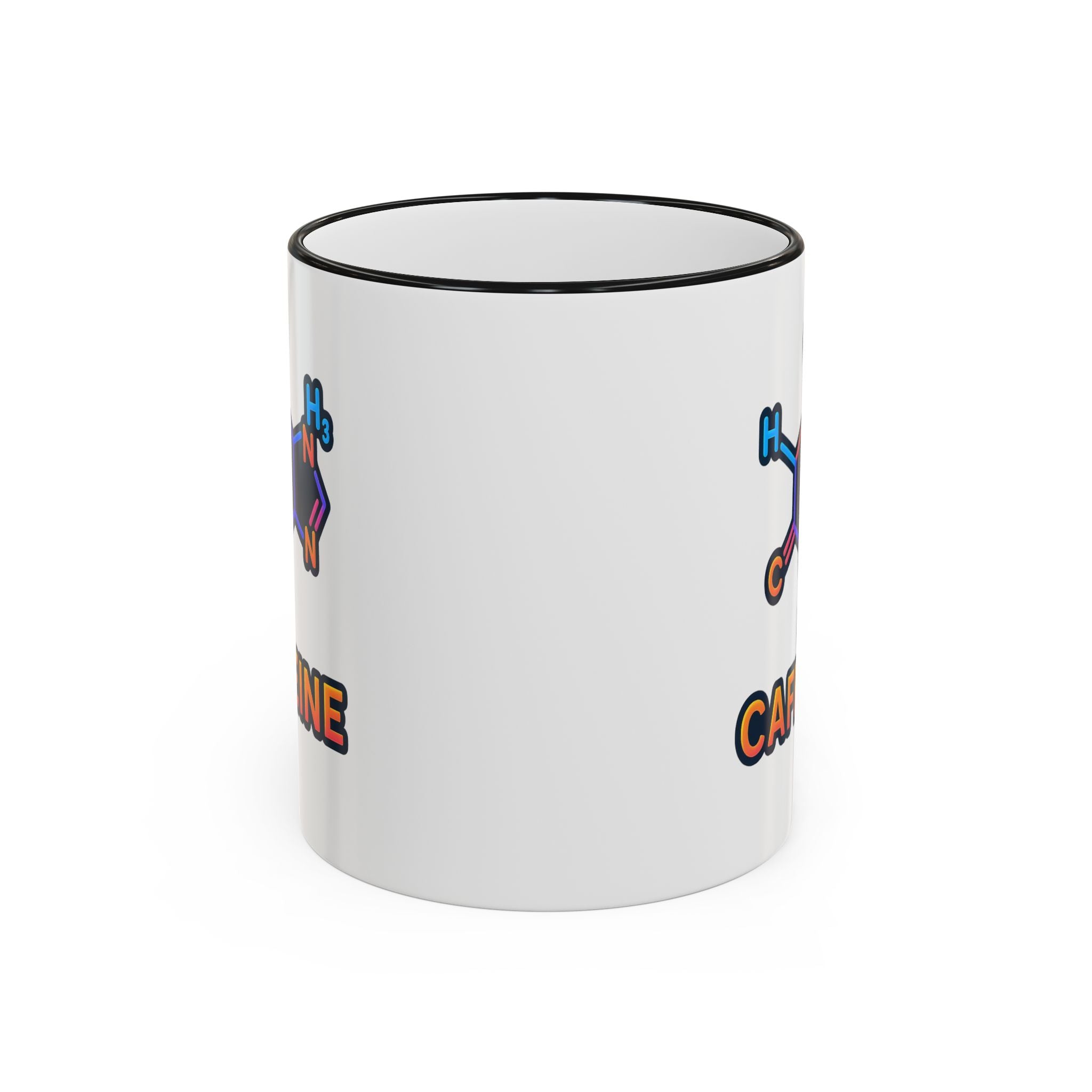 Caffeine Mug | Accent Rim and Handle Coffee Cup - Mutantur Labs LLC
