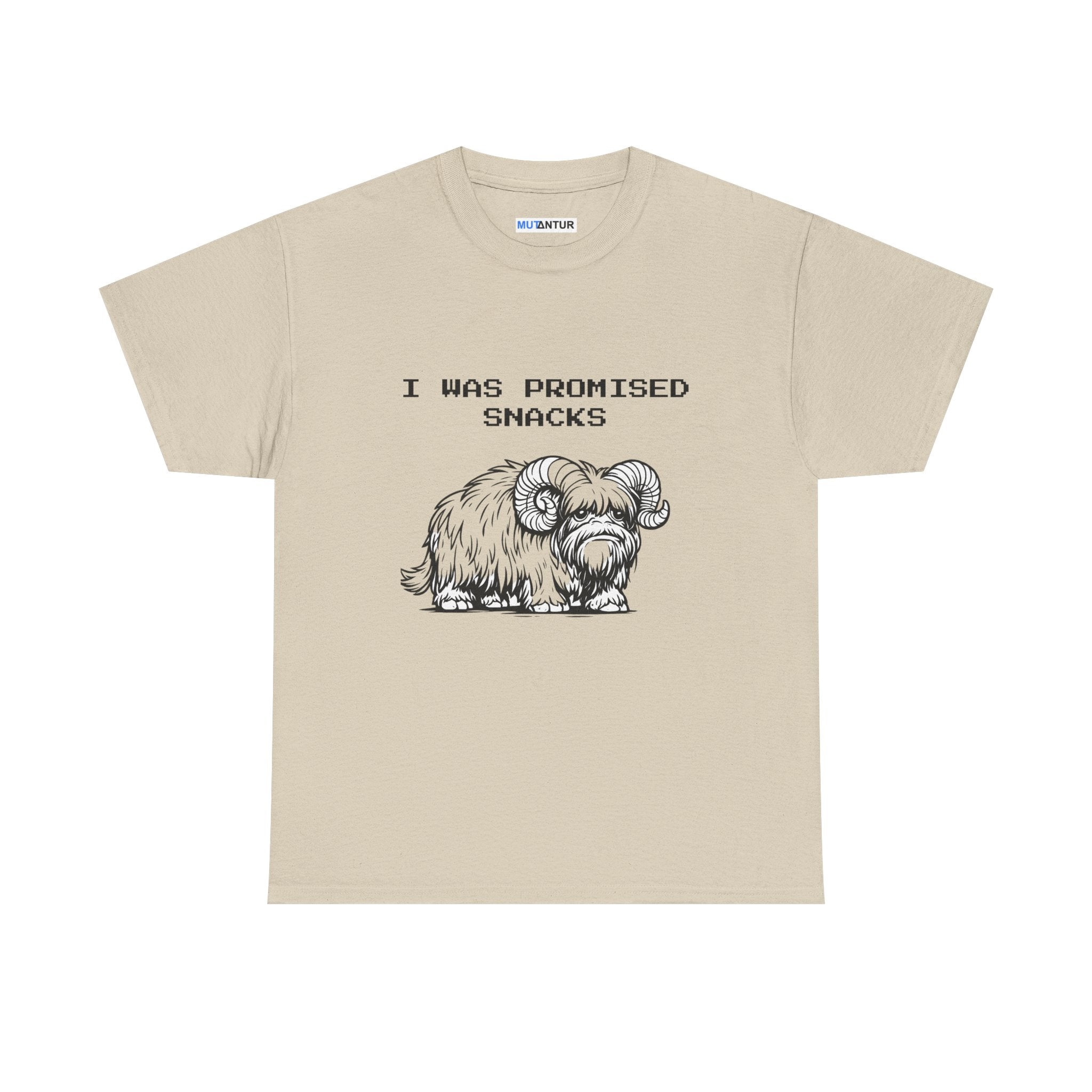 I Was Promised Snacks Tee — Cute Yak Graphic T-Shirt - Mutantur Labs LLC