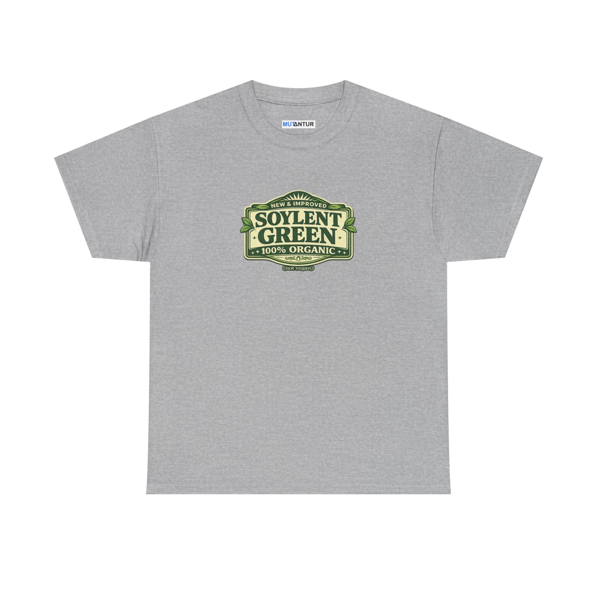 Soylent Green 100% Organic Mystery Ration T-Shirt — Funny Retro Dystopian Sci-Fi Parody Tee - Mutantur Labs LLC