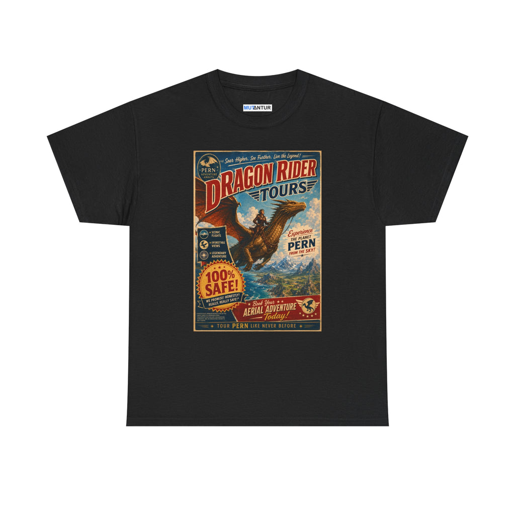 Dragon Rider Tours Vintage Poster T‑Shirt - Mutantur Labs LLC