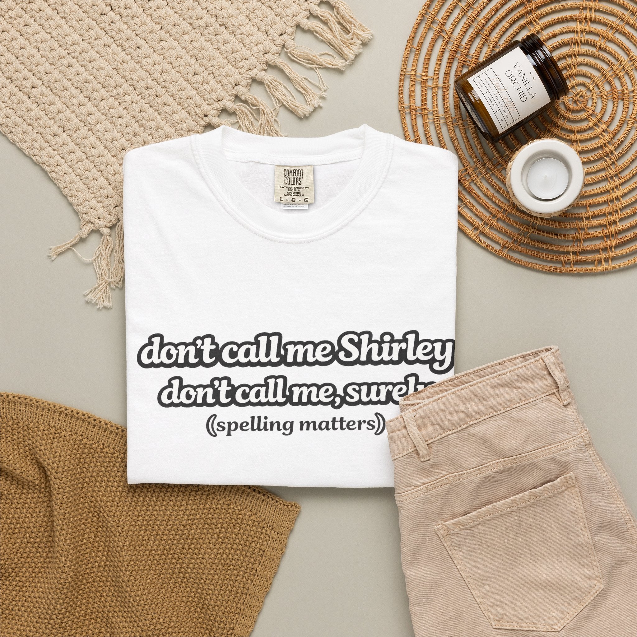 Don’t Call Me Shirley T-Shirt — Funny Movie Quote Grammar Pun Tee - Mutantur Labs LLC