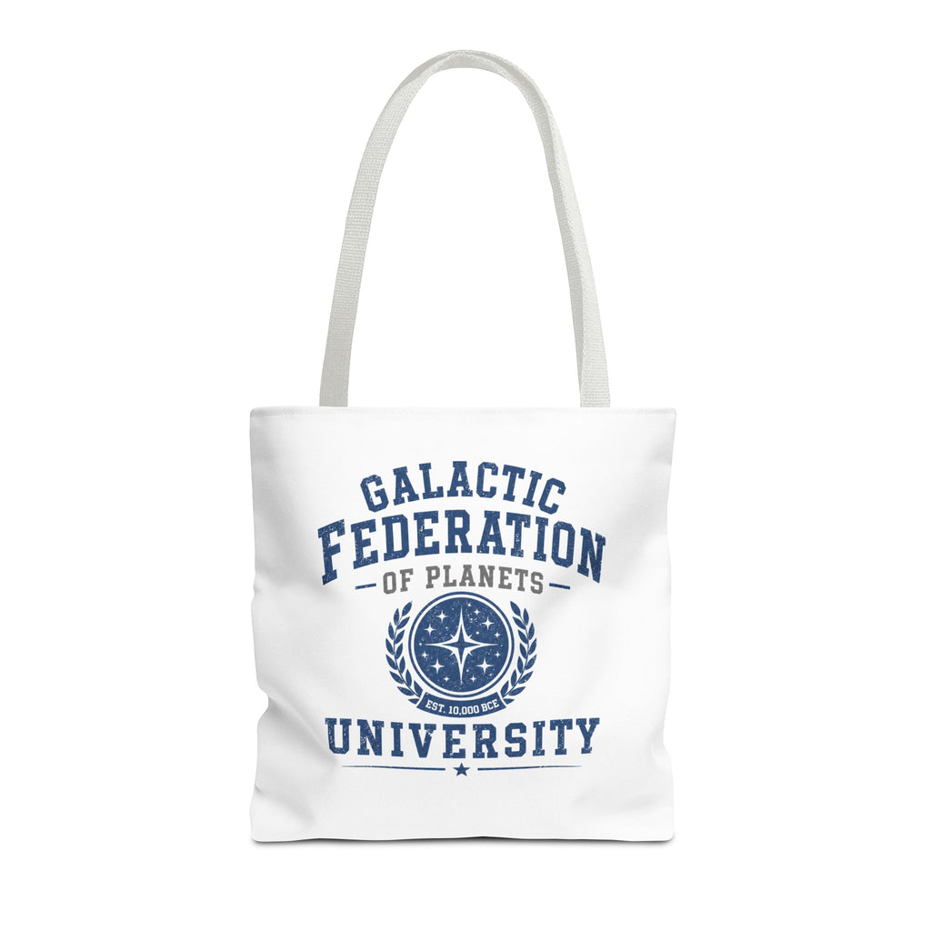 Galactic Federation University Tote Bag — Sci‑Fi College Logo Tote - Mutantur Labs LLC