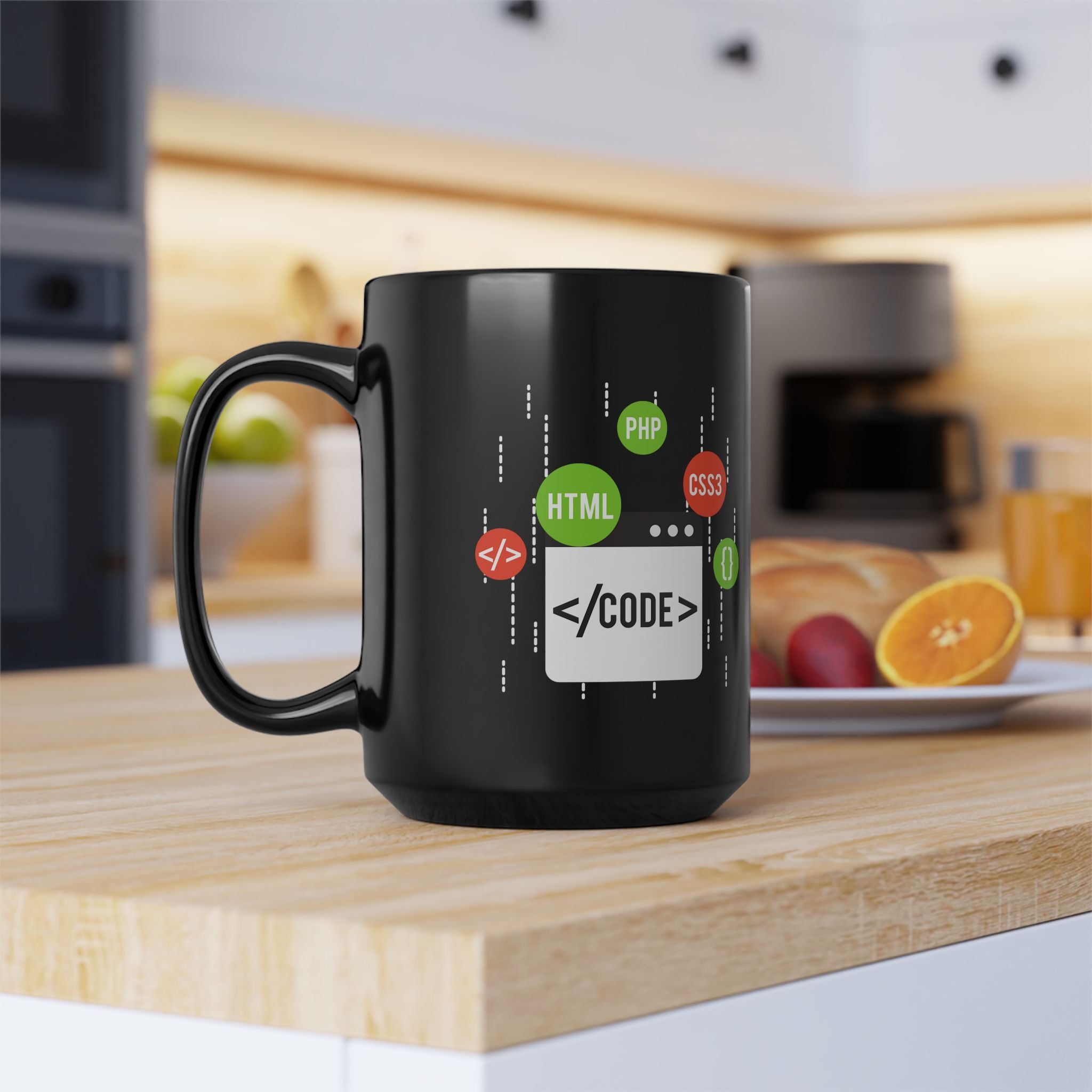 Coding Coffee Mug – Programmer Humor Black Mug, Developer Gift - Mutantur Labs LLC