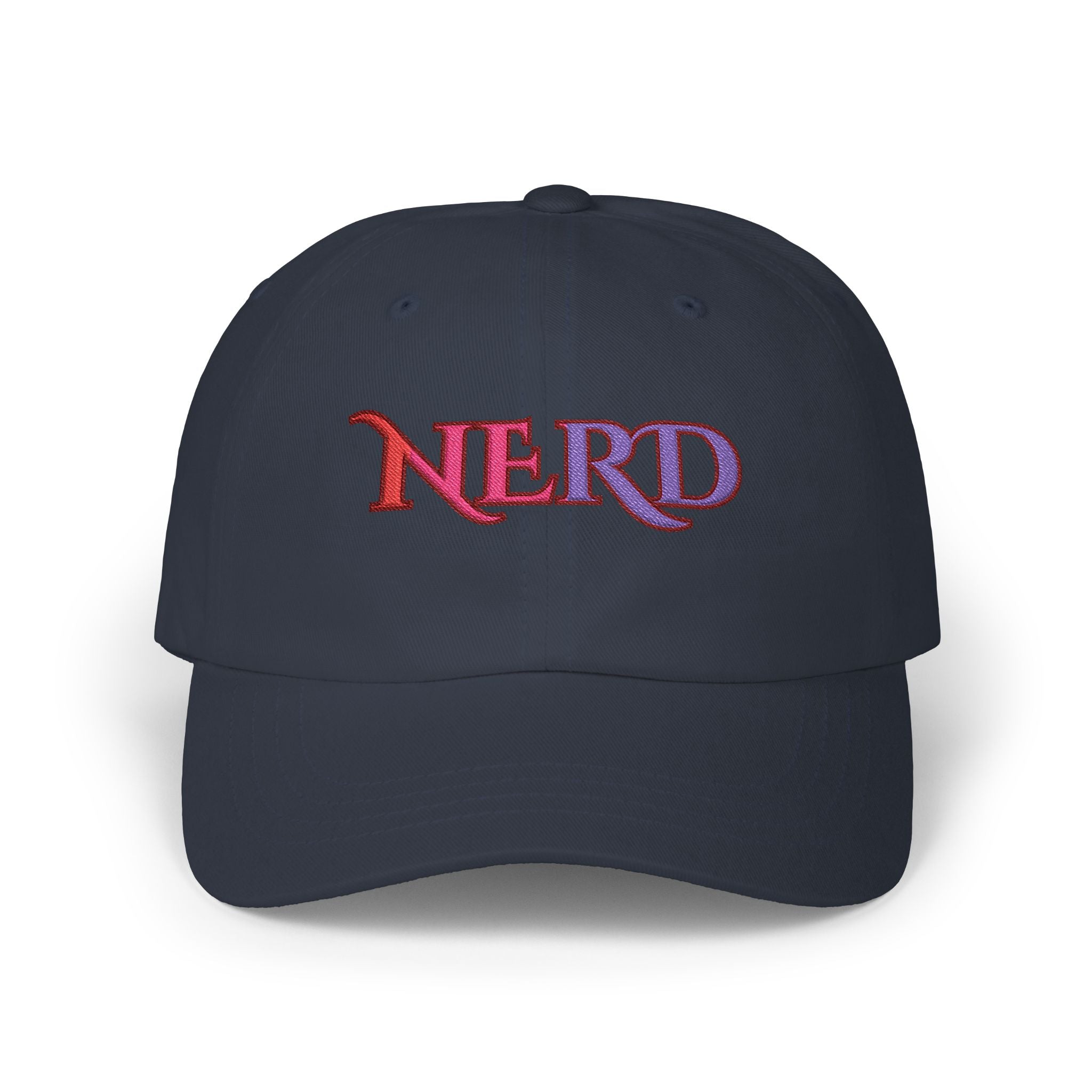 Nerd Retro Script Dad Cap | Embroidered Baseball Hat cool nerd gift - Mutantur Labs LLC