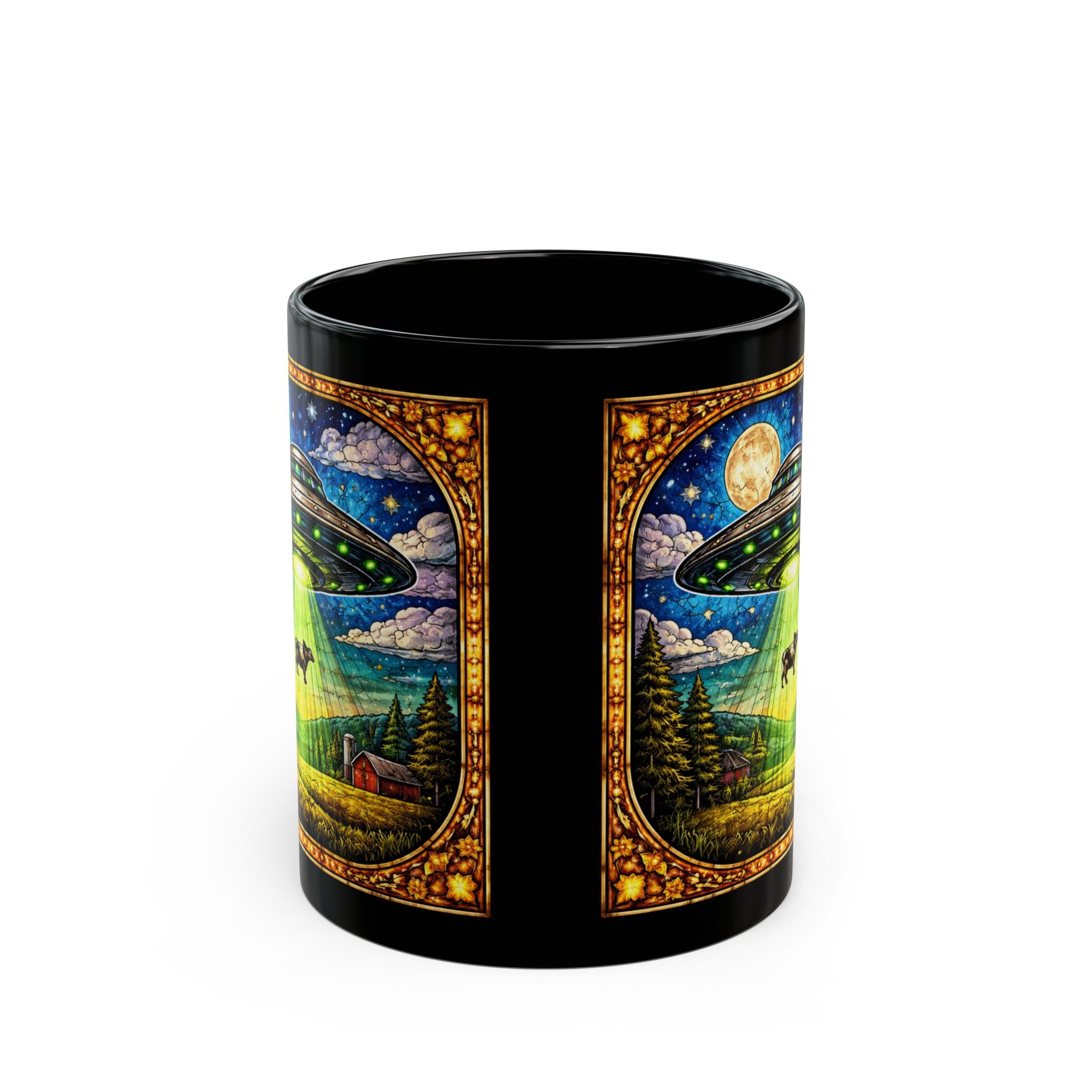 UFO Cow Abduction Mug | Funny Alien Cow Coffee Cup - Mutantur Labs LLC