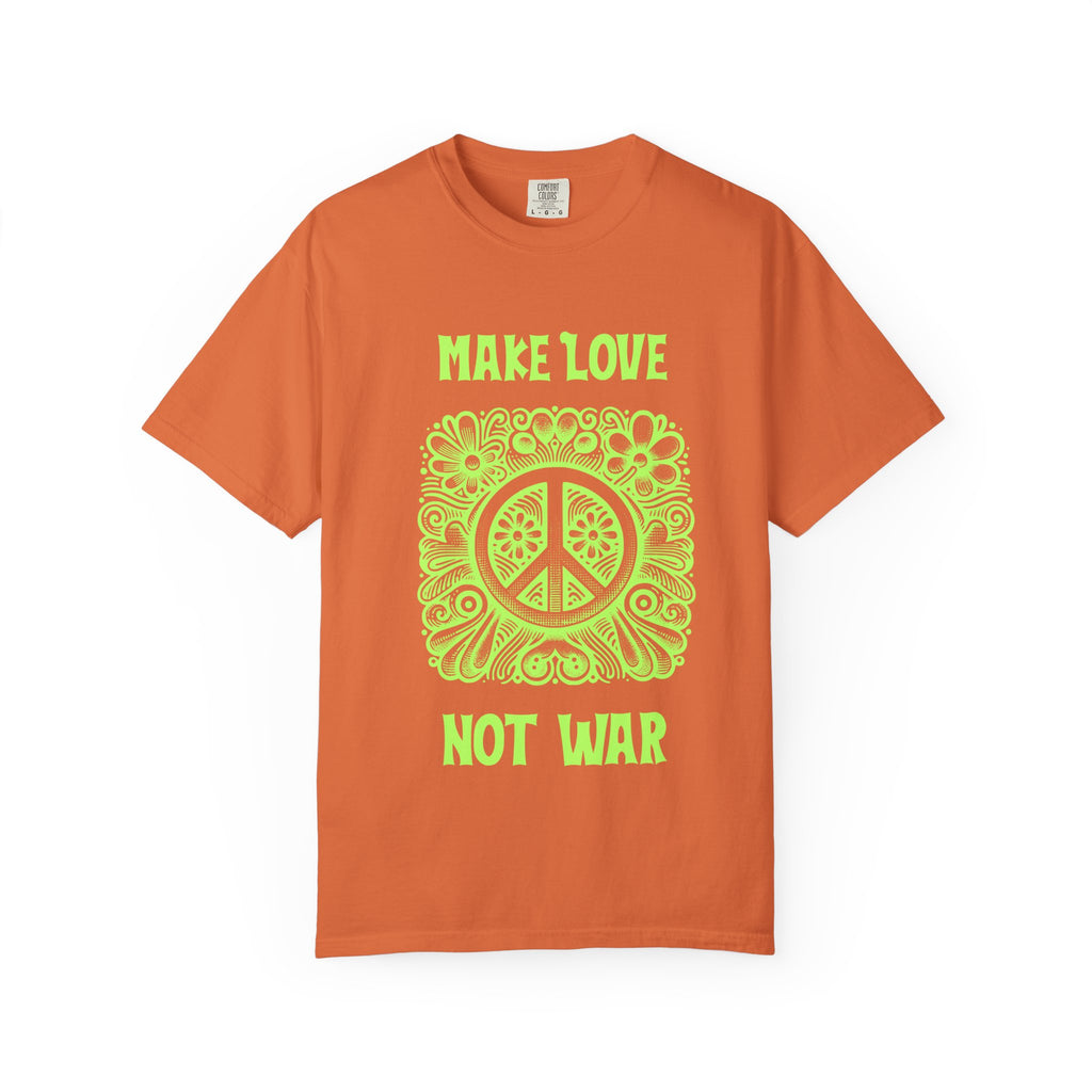 Make Love Not War T-Shirt | Retro Peace Sign Hippie Tee - Mutantur Labs LLC