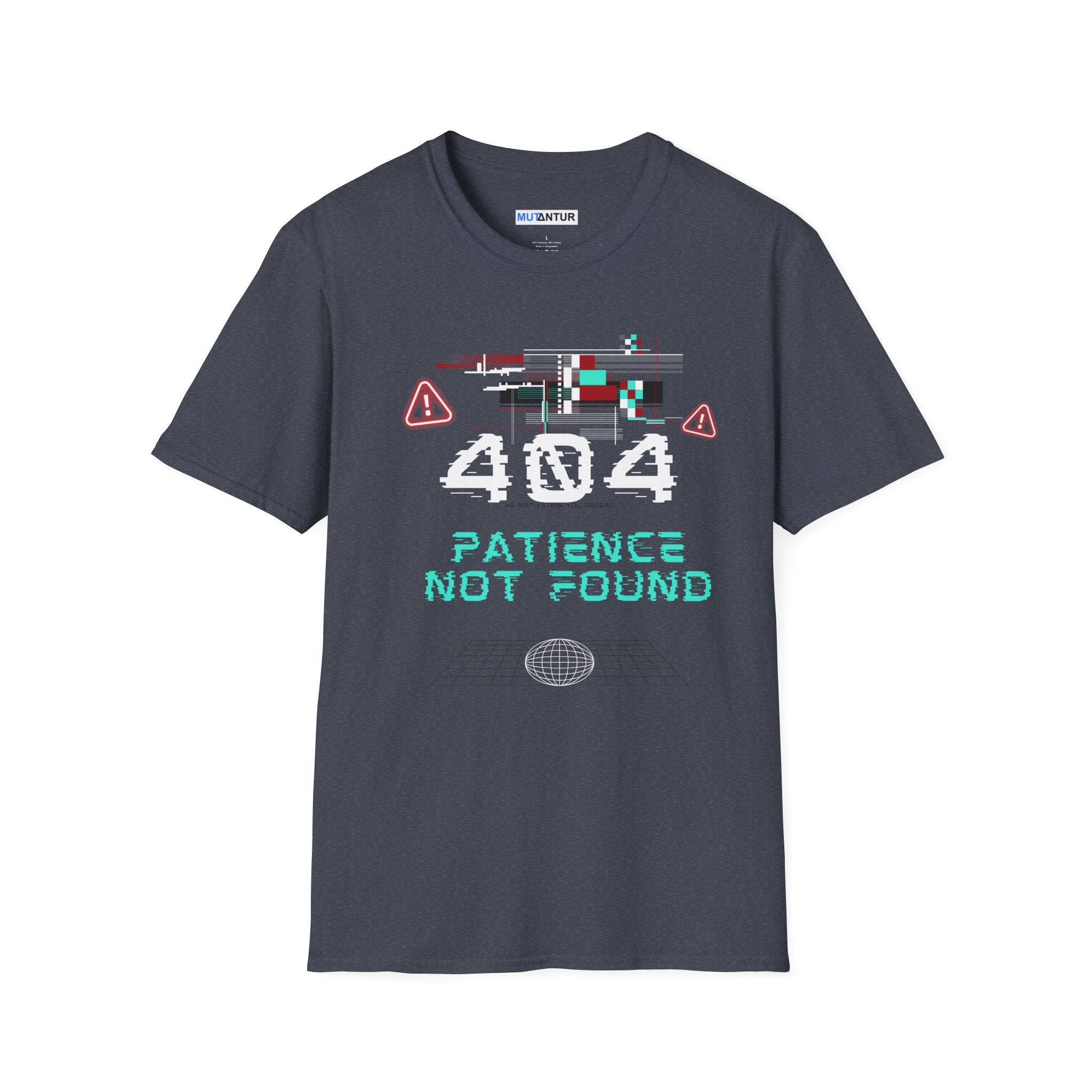 404 Patience Not Found Retro Glitch Tech Tee - Mutantur Labs LLC
