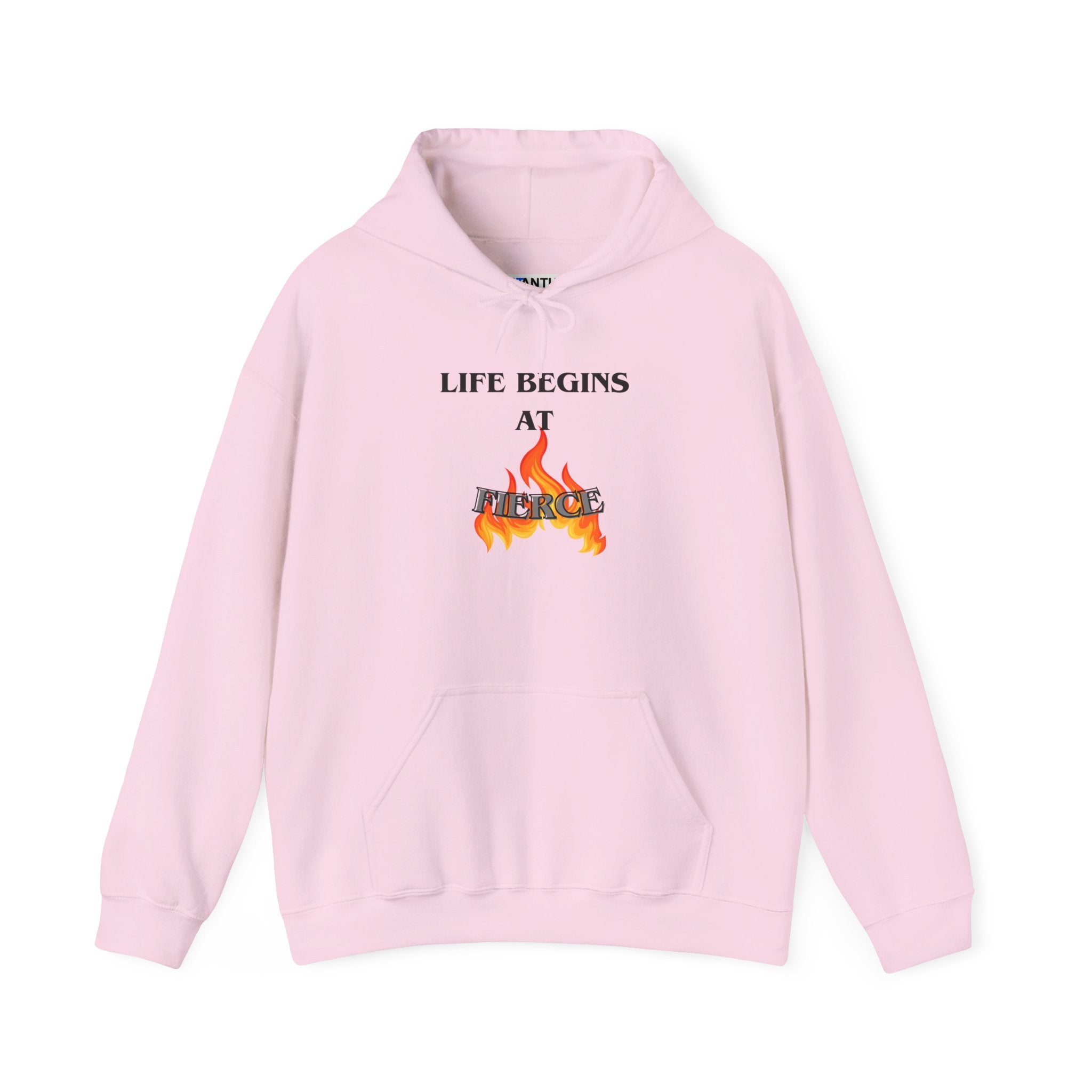 Life Begins at Fierce Hoodie | Flame Graphic Hoodie - Mutantur Labs LLC