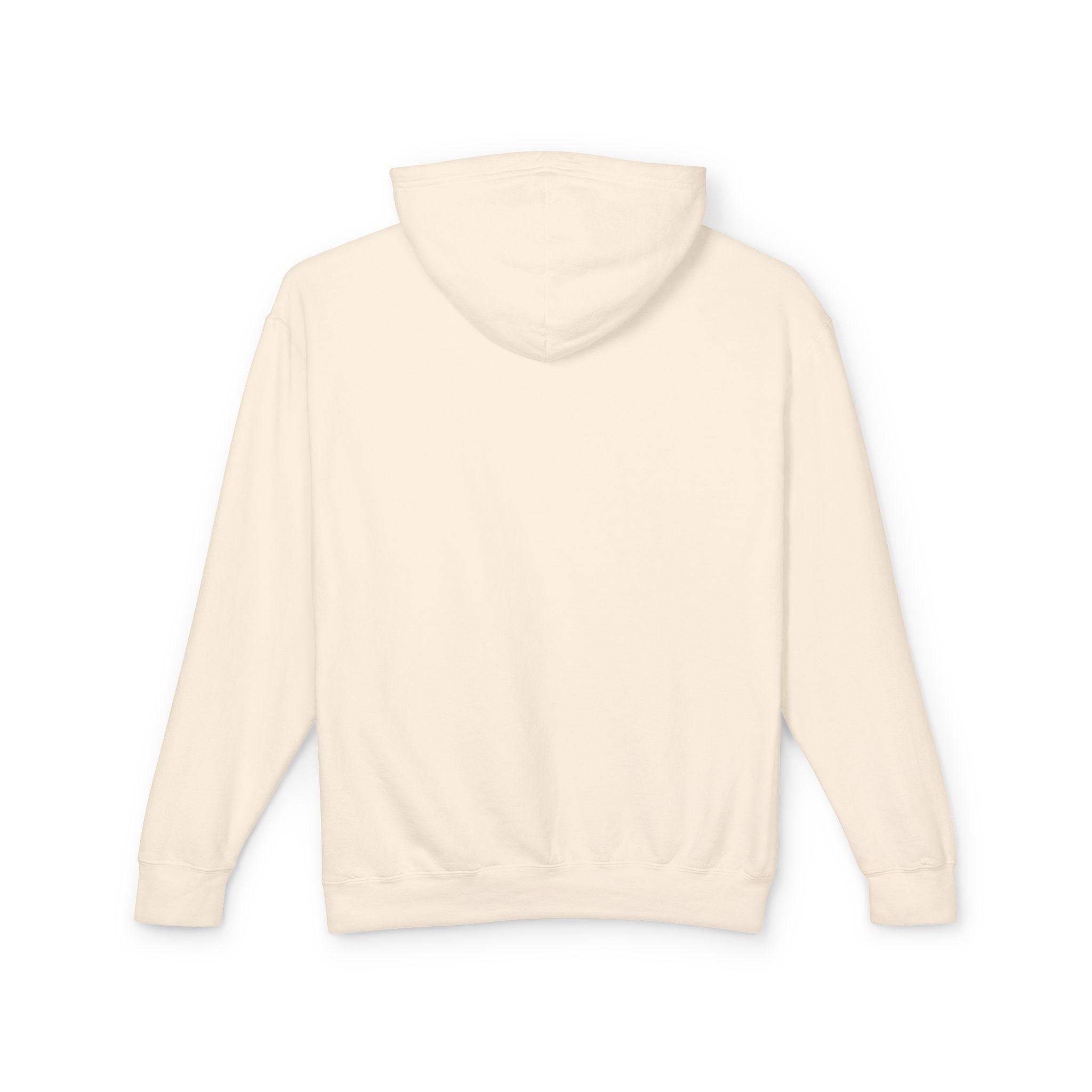 Dragon Iced Coffee Comfort Colors hoodie in ivory, back view