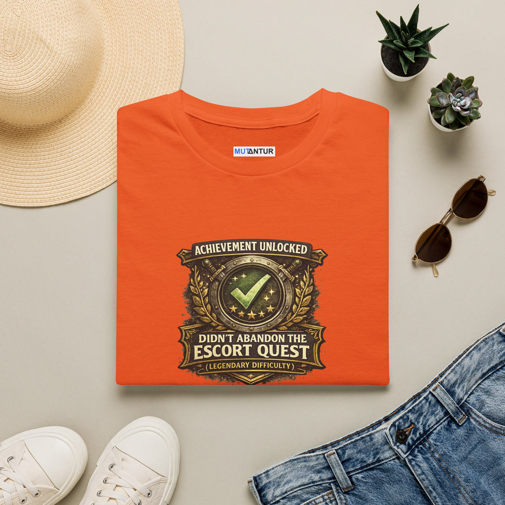 "Achievement Unlocked: Didn't Abandon the Escort Quest" Gamer Tee