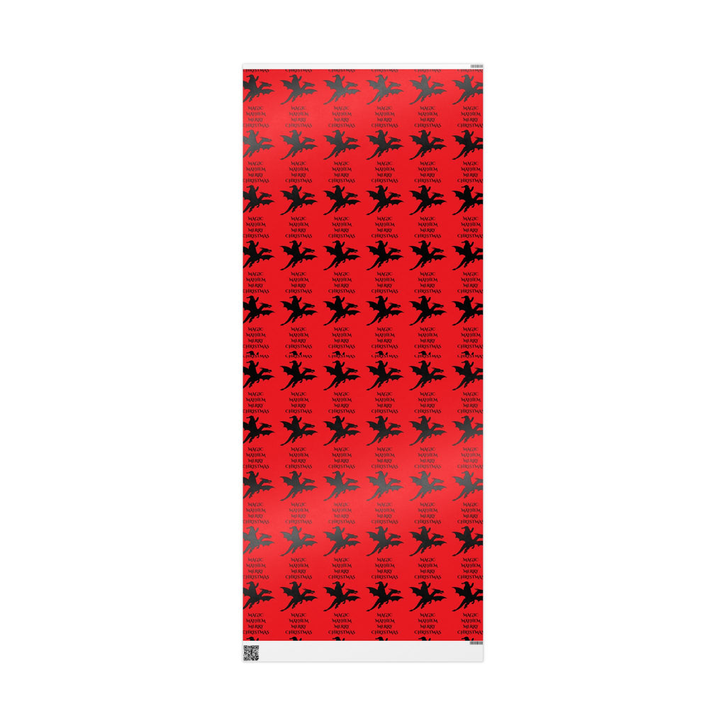 Santa Dragon Magic Mayhem Wrapping Paper — Fantasy Holiday Gift Wrap