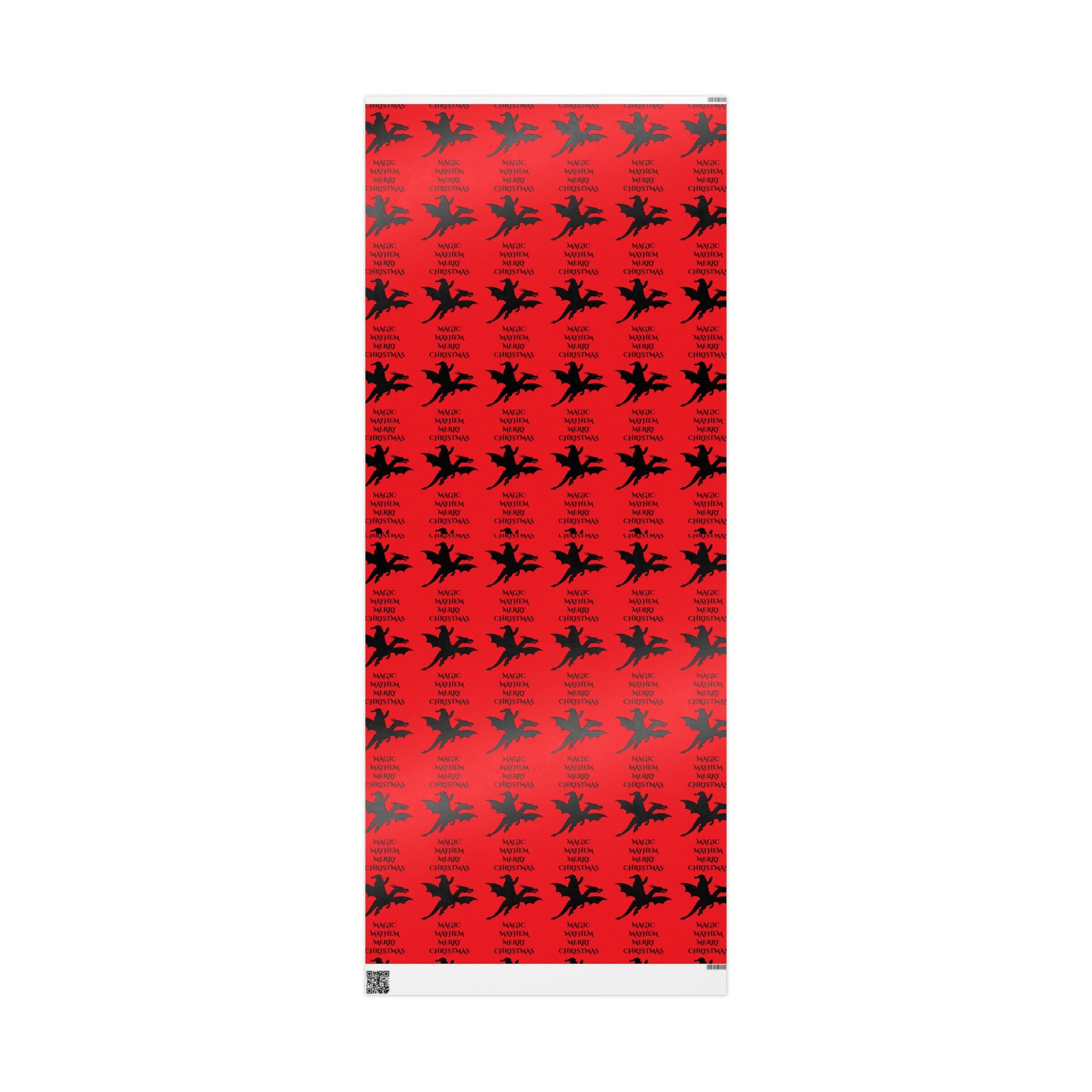 Santa Dragon Magic Mayhem Wrapping Paper — Fantasy Holiday Gift Wrap