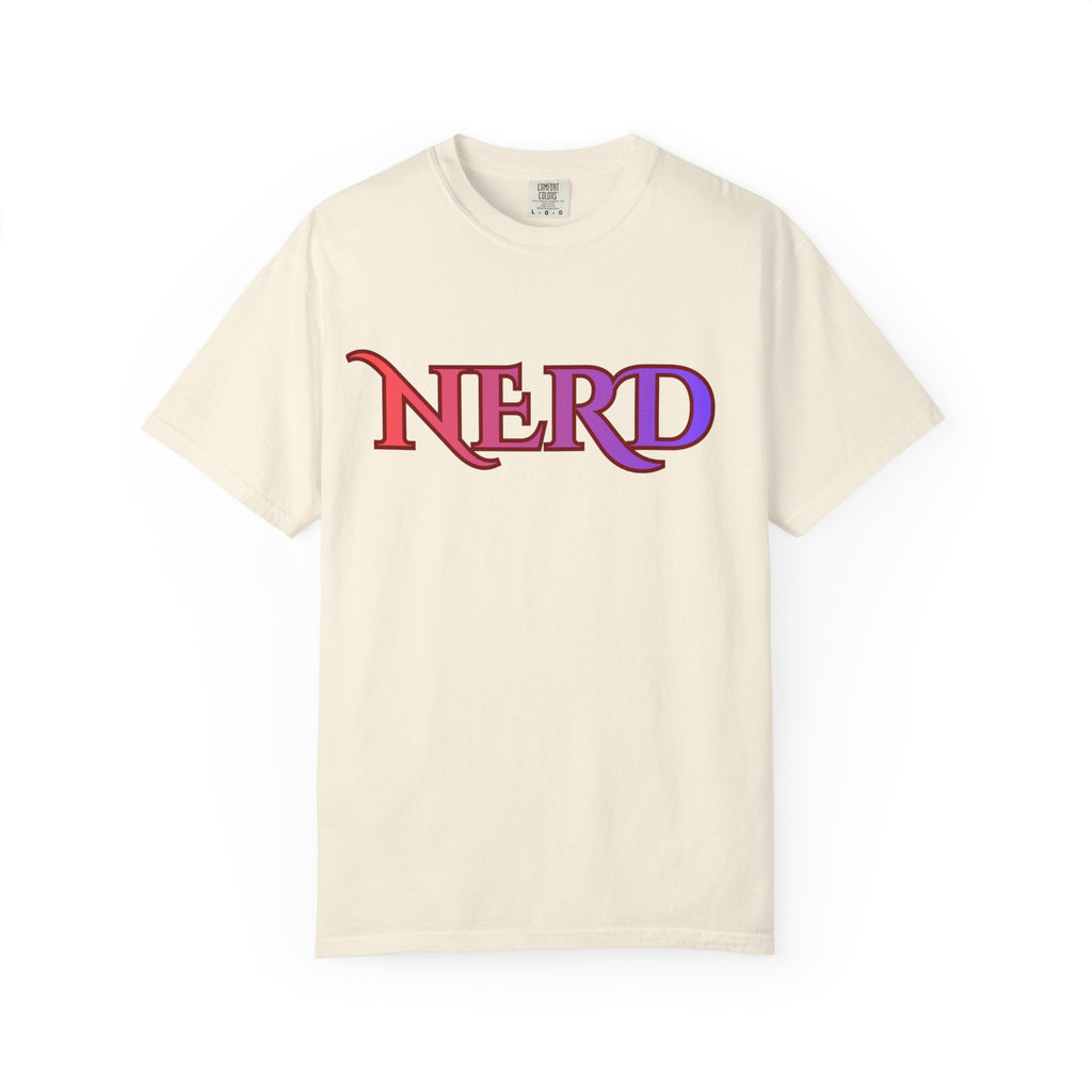Funny Nerd Shirt, colorful lettering, Cool Nerd gifts Science Nerd Unisex Comfort Colors tee - Mutantur Labs LLC