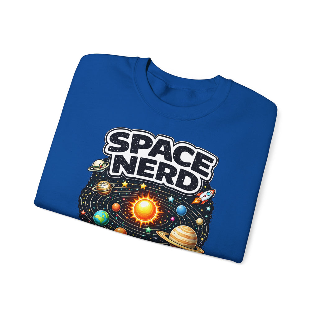 Space Nerd Sweatshirt — Retro Solar System Crewneck for Astronomy Lovers - Mutantur Labs LLC