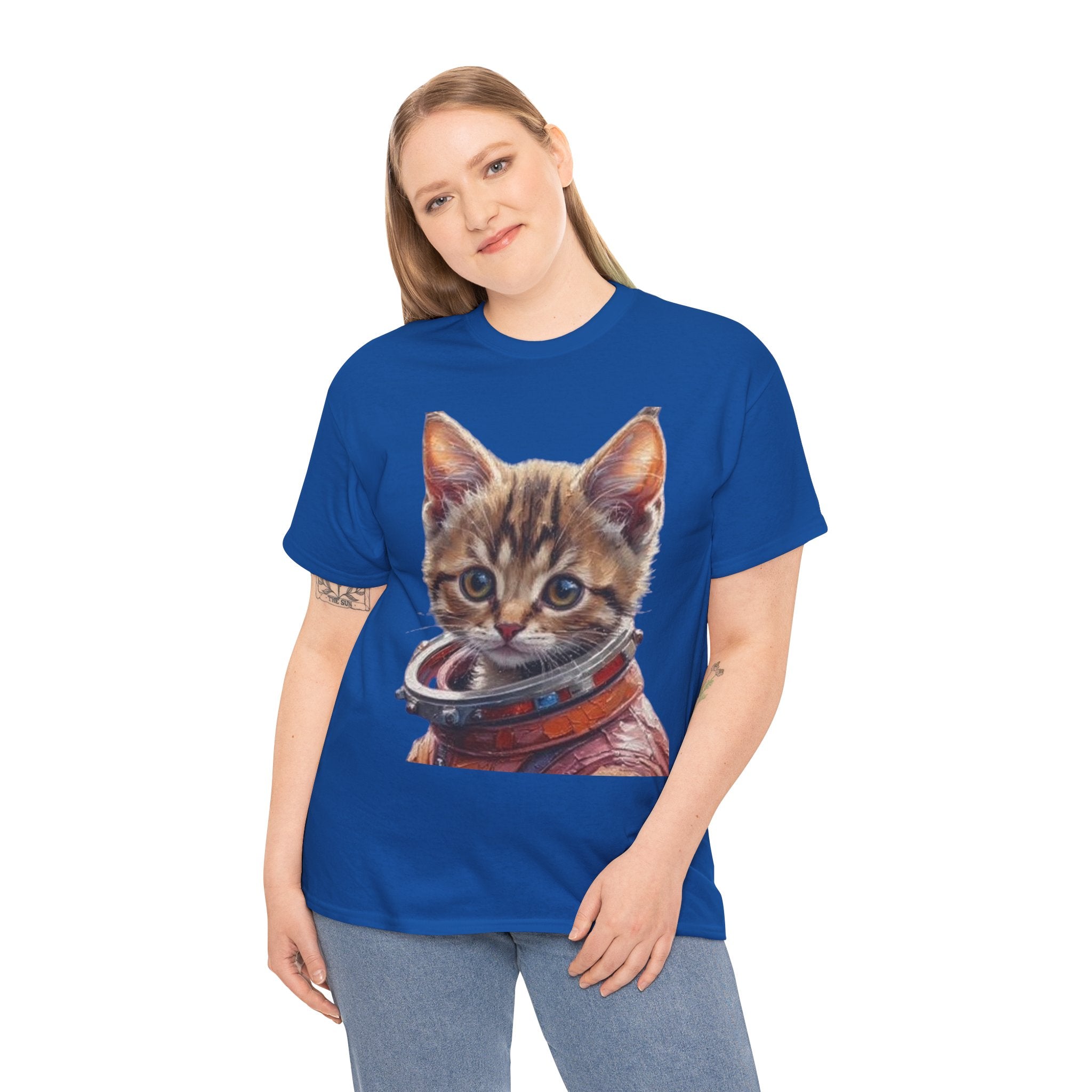Astronaut Kitty Unisex Heavy Cotton Tee