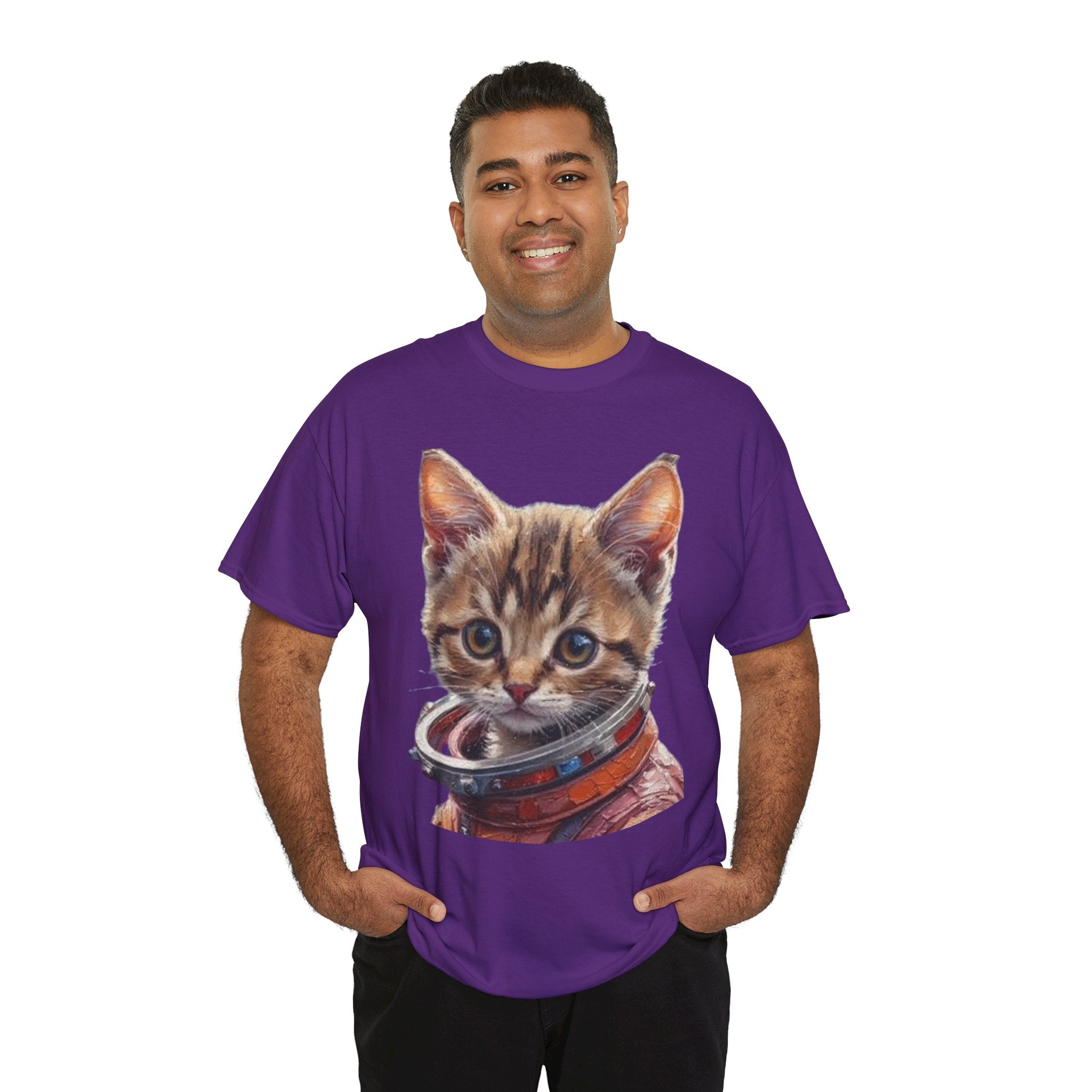Astronaut Kitty Unisex Heavy Cotton Tee