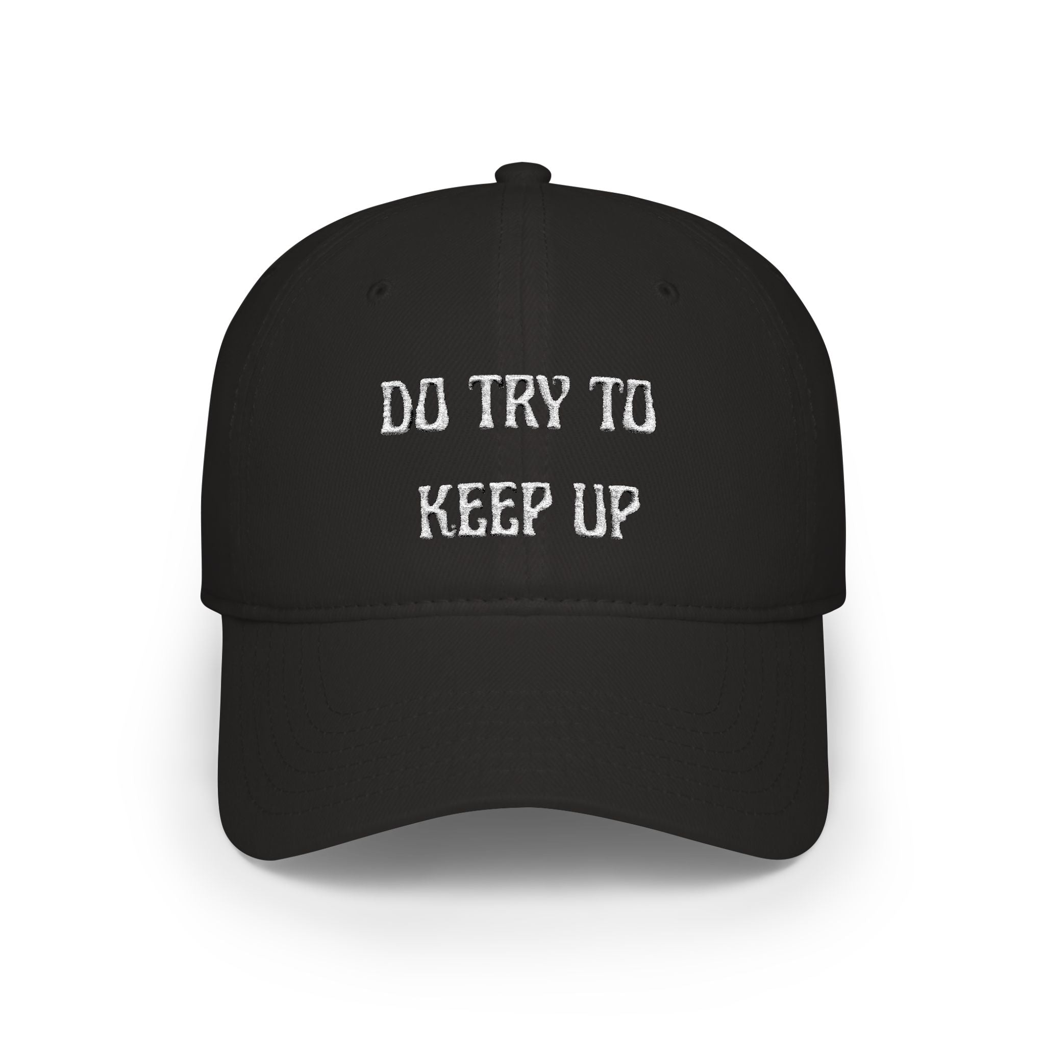 Do Try To Keep Up Baseball Cap — Red Casual Embroidered Statement Hat - Mutantur Labs LLC