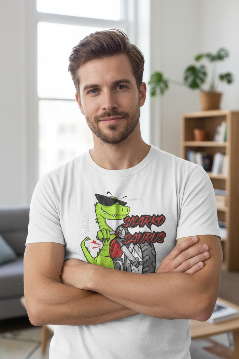 Snarkosaurus Dinosaur T-Shirt — Funny Dino Graphic Tee for Dinosaur Lovers - Mutantur Labs LLC